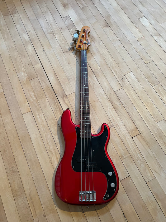1972 Fender Precision Bass Guitar in a Candy Apple Red - Vintage Bass Room