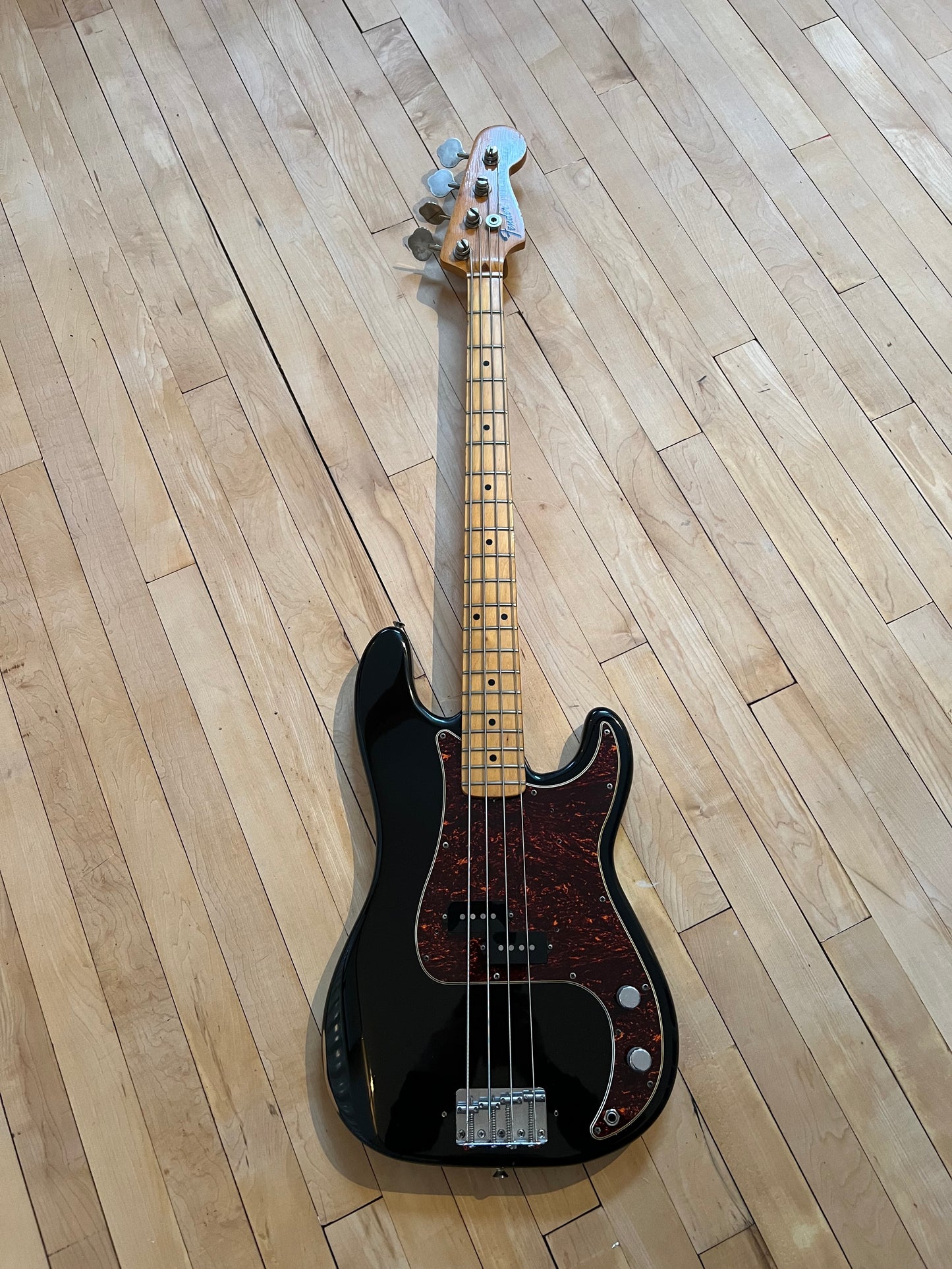 1971 Fender Precision Bass Guitar Black and Maple - Vintage Bass Room