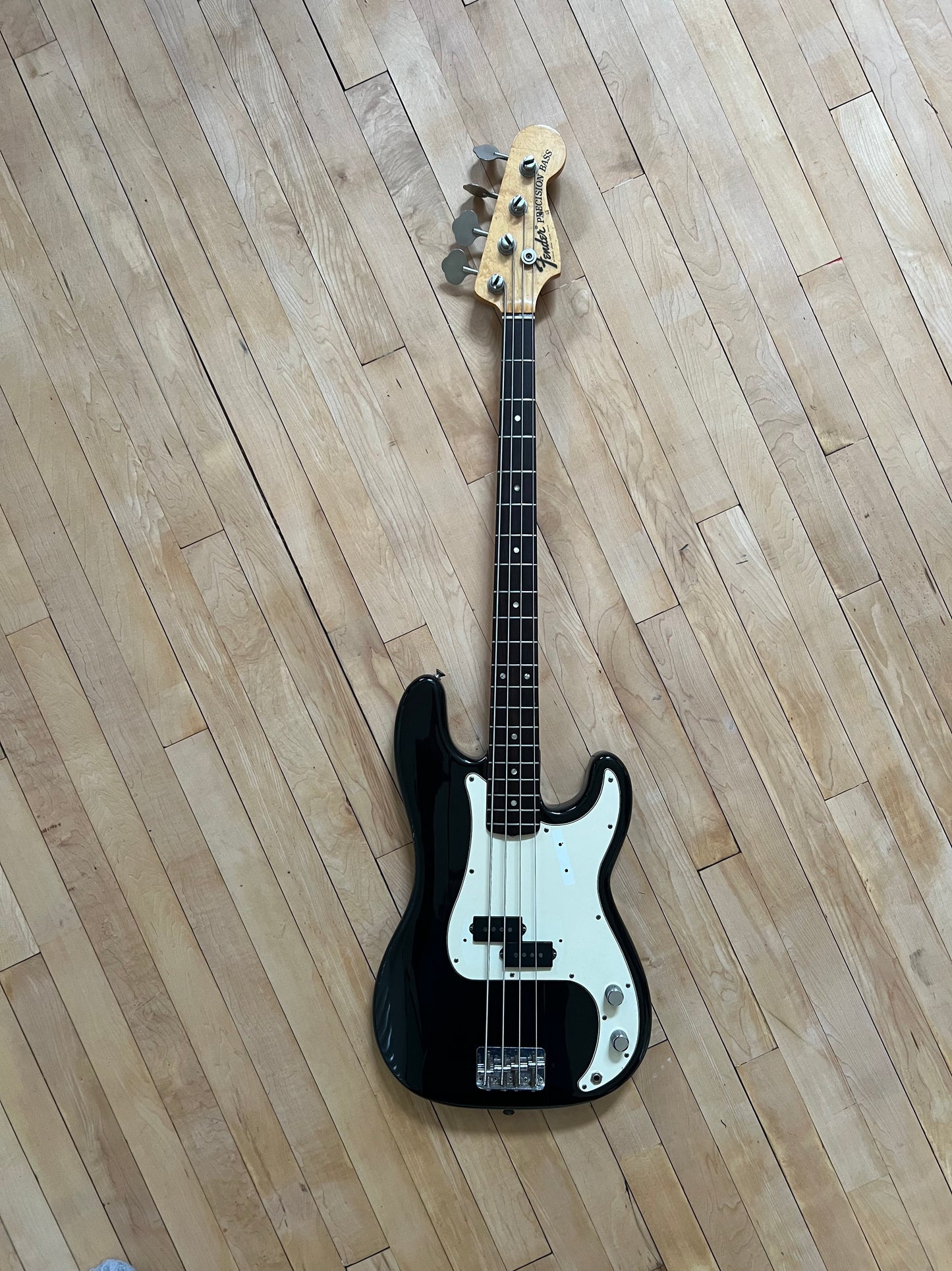 1969 Fender Precision Bass Guitar Black - Vintage Bass Room