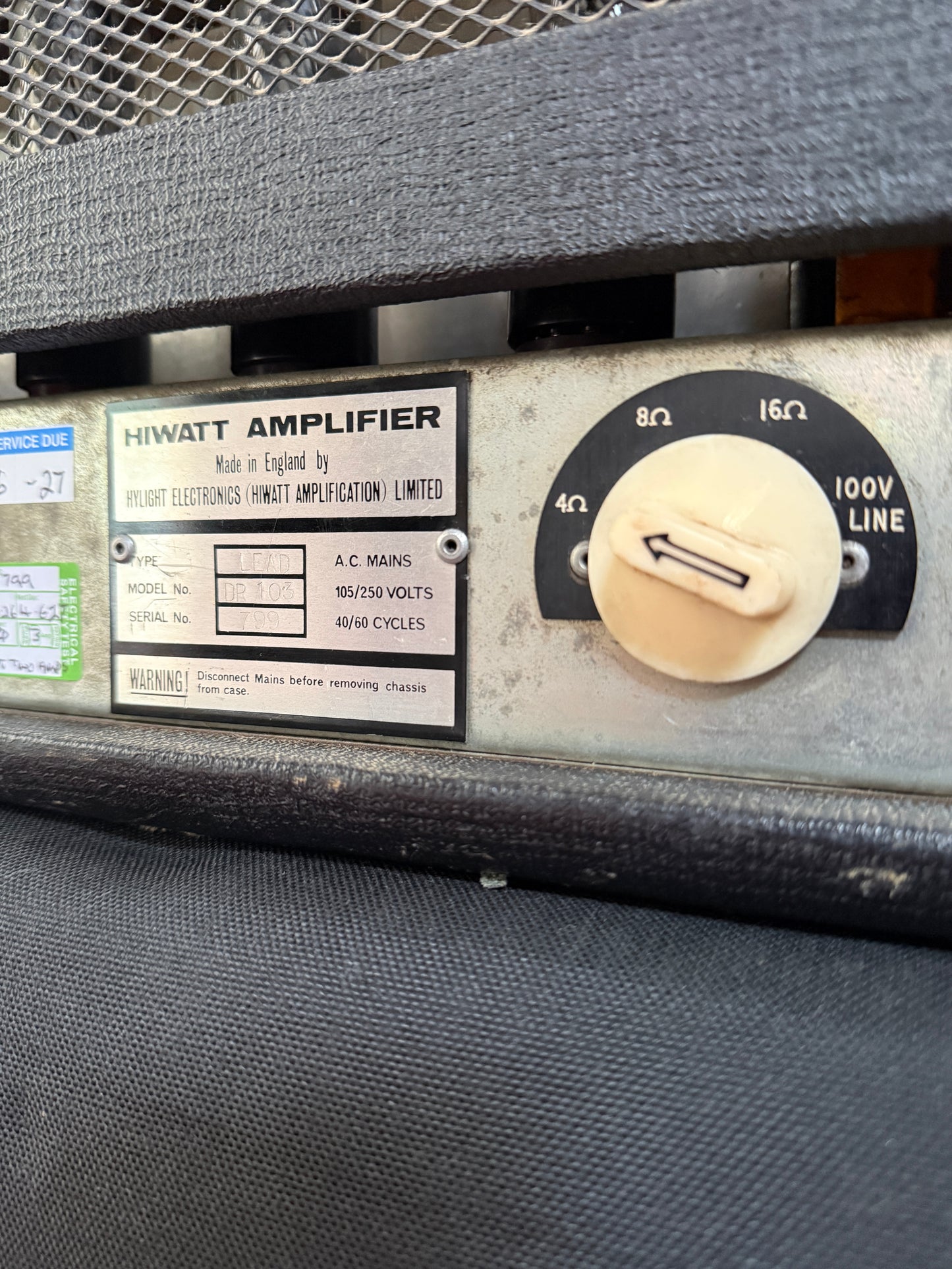 1970 Hiwatt DR103 Bass Amp - Vintage Bass Room