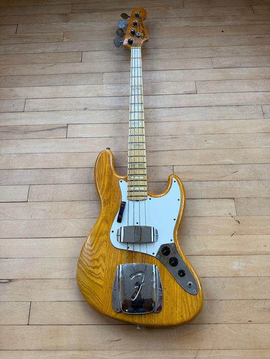 1974 Fender Jazz Bass Guitar in Natural