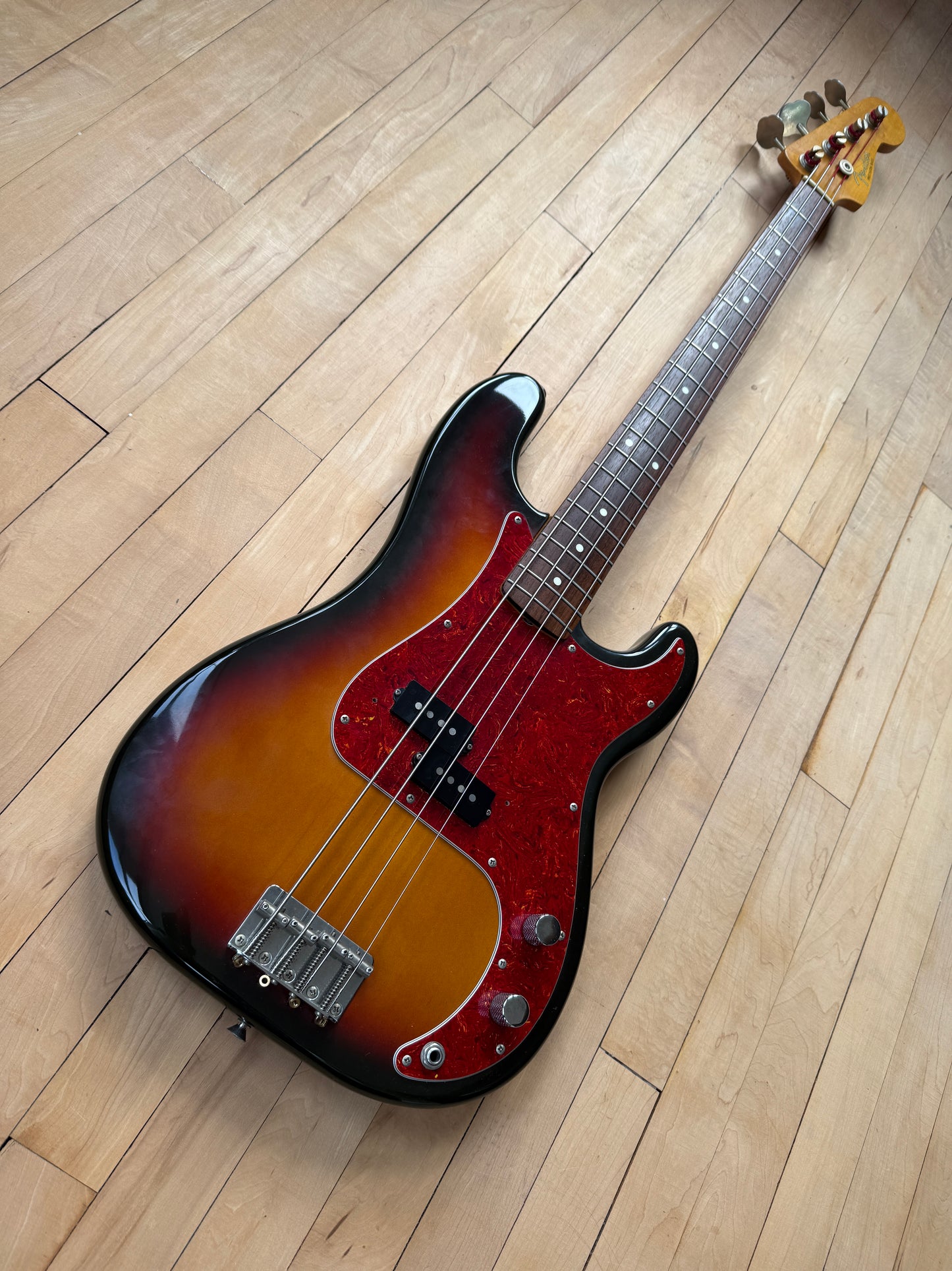 1991 Fender Japan Precision Bass Guitar Sunburst - Vintage Bass Room