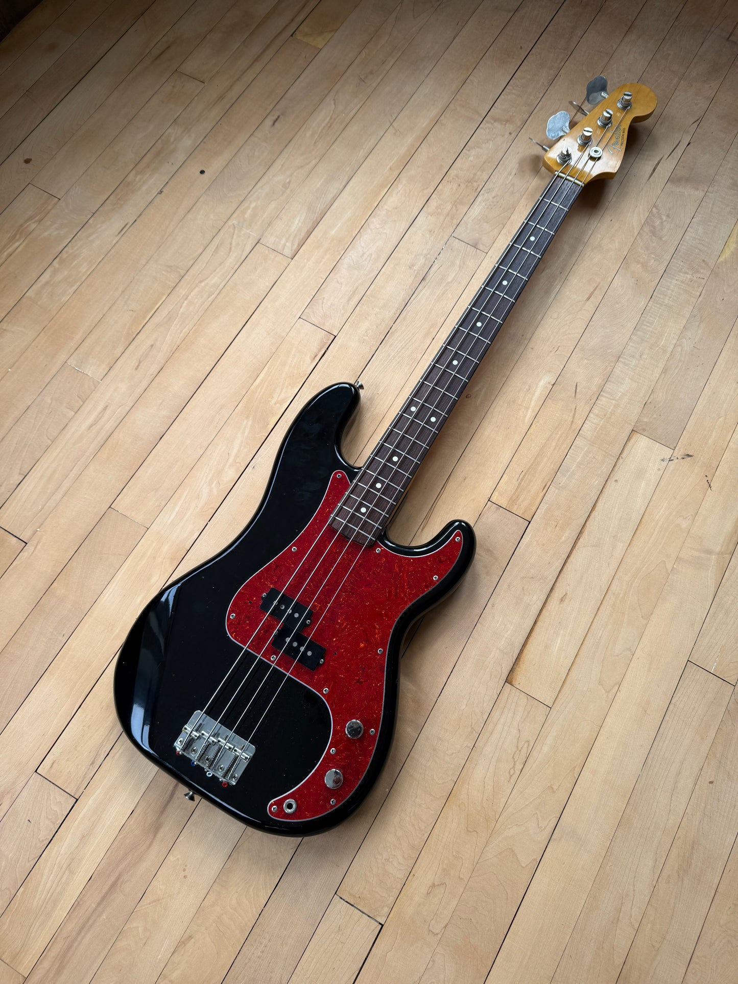 1994 Fender Japan Precision Bass Guitar Black - Vintage Bass Room
