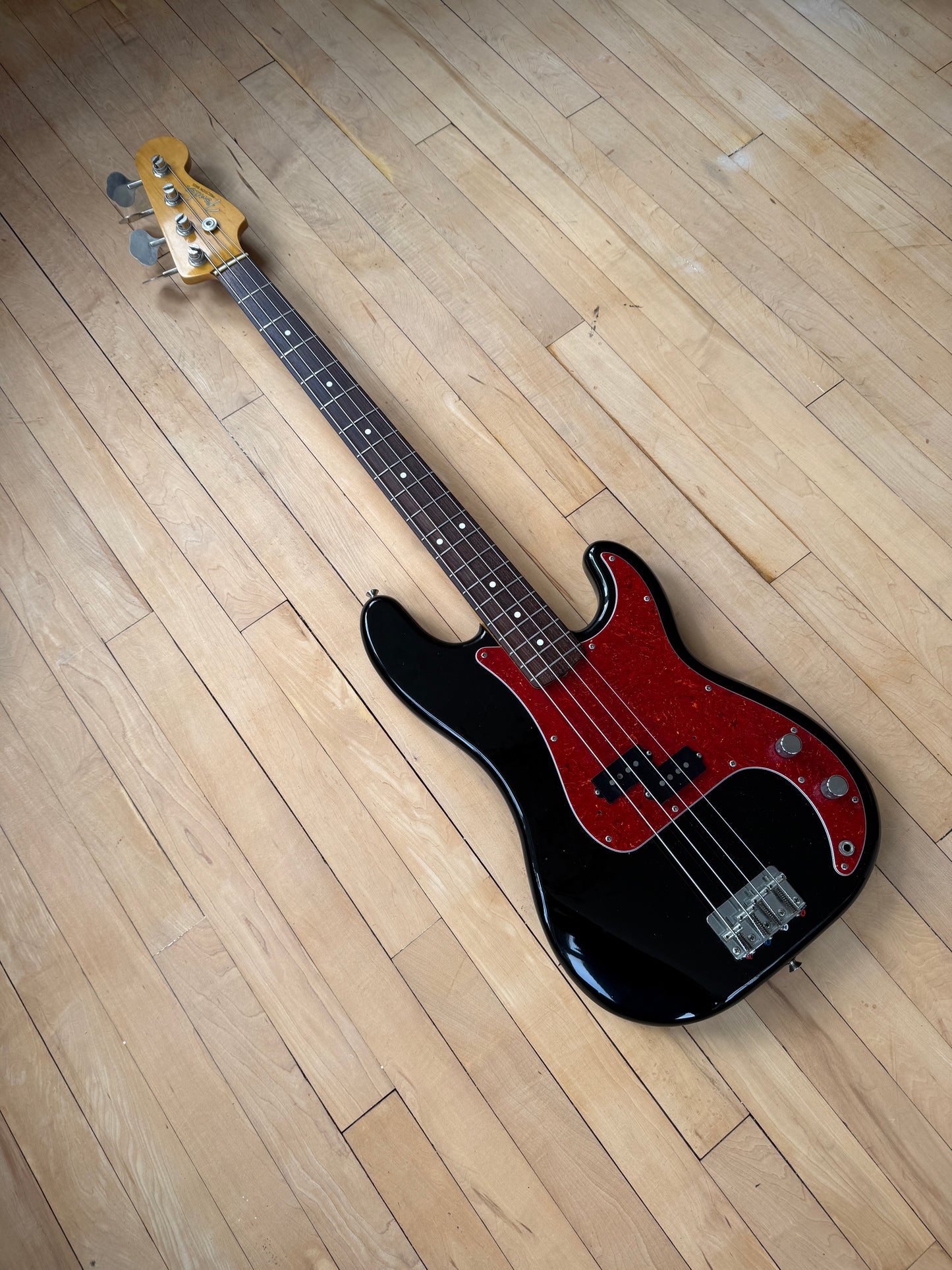 1994 Fender Japan Precision Bass Guitar Black - Vintage Bass Room