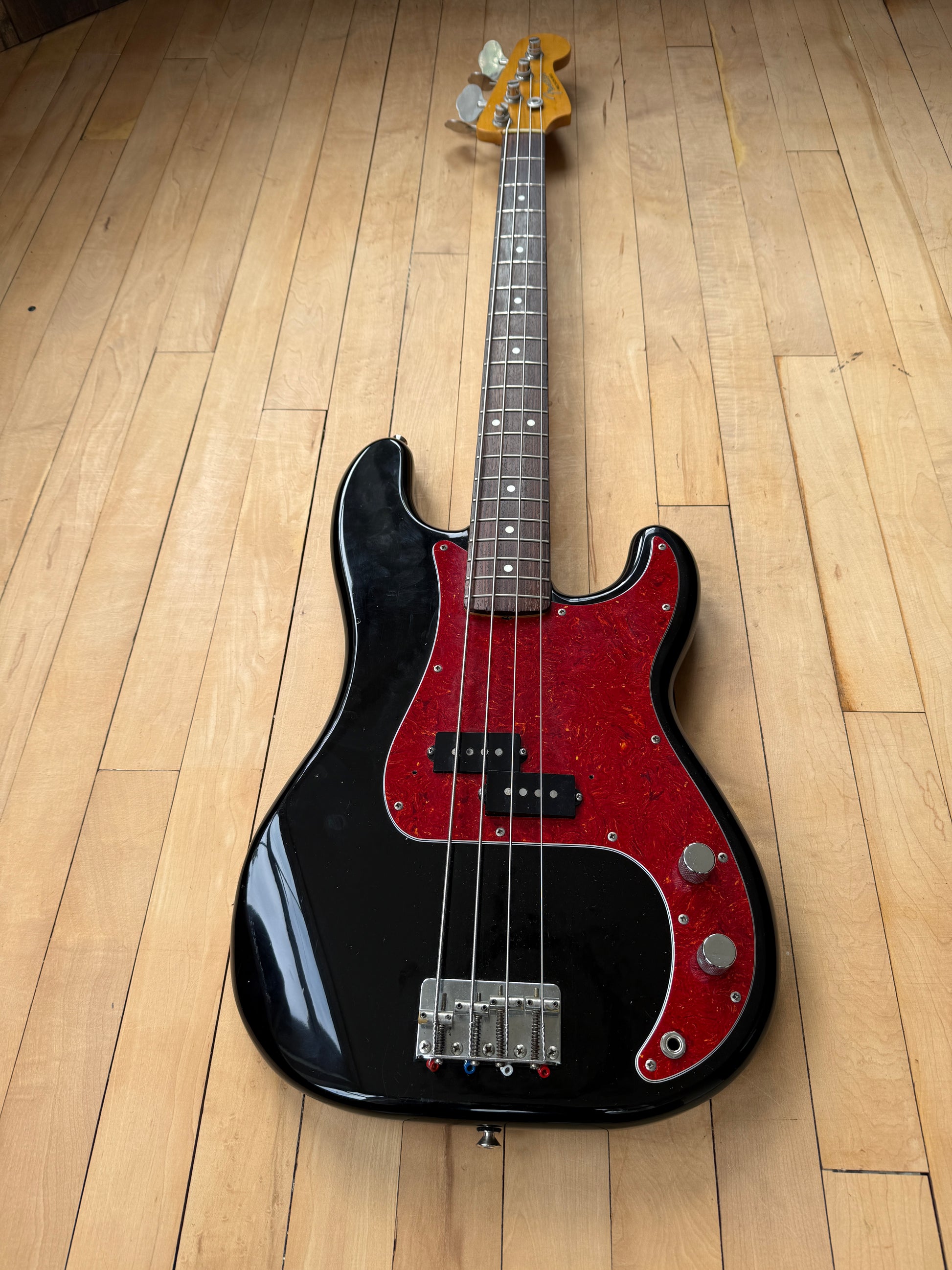 1994 Fender Japan Precision Bass Guitar Black - Vintage Bass Room