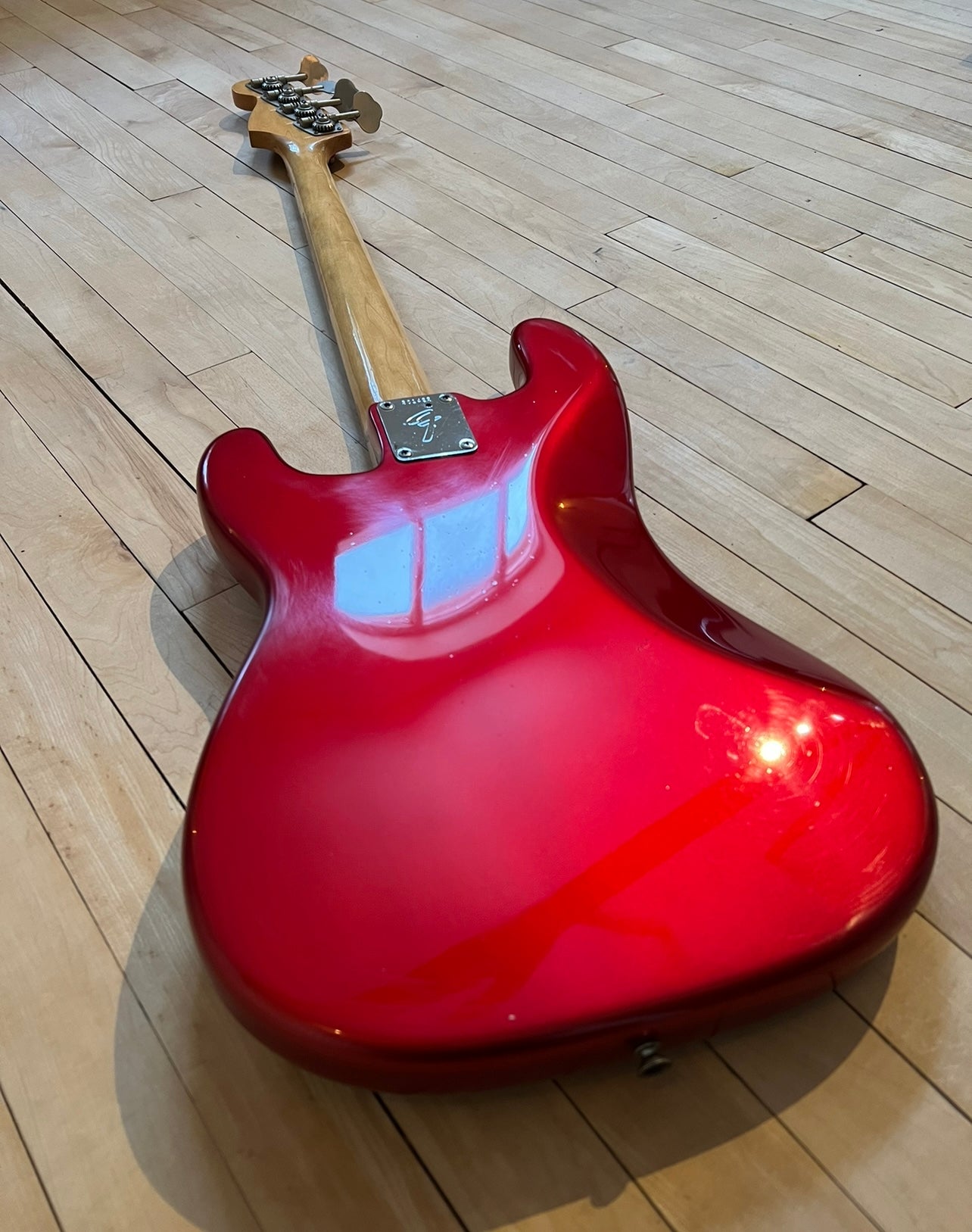 1972 Fender Precision Bass Guitar in a Candy Apple Red - Vintage Bass Room