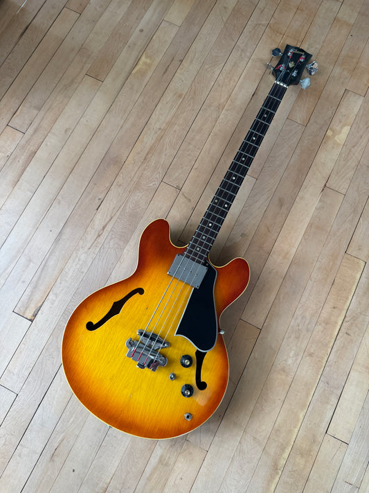 1967 Gibson EB2 Bass Guitar Sunburst - Vintage Bass Room