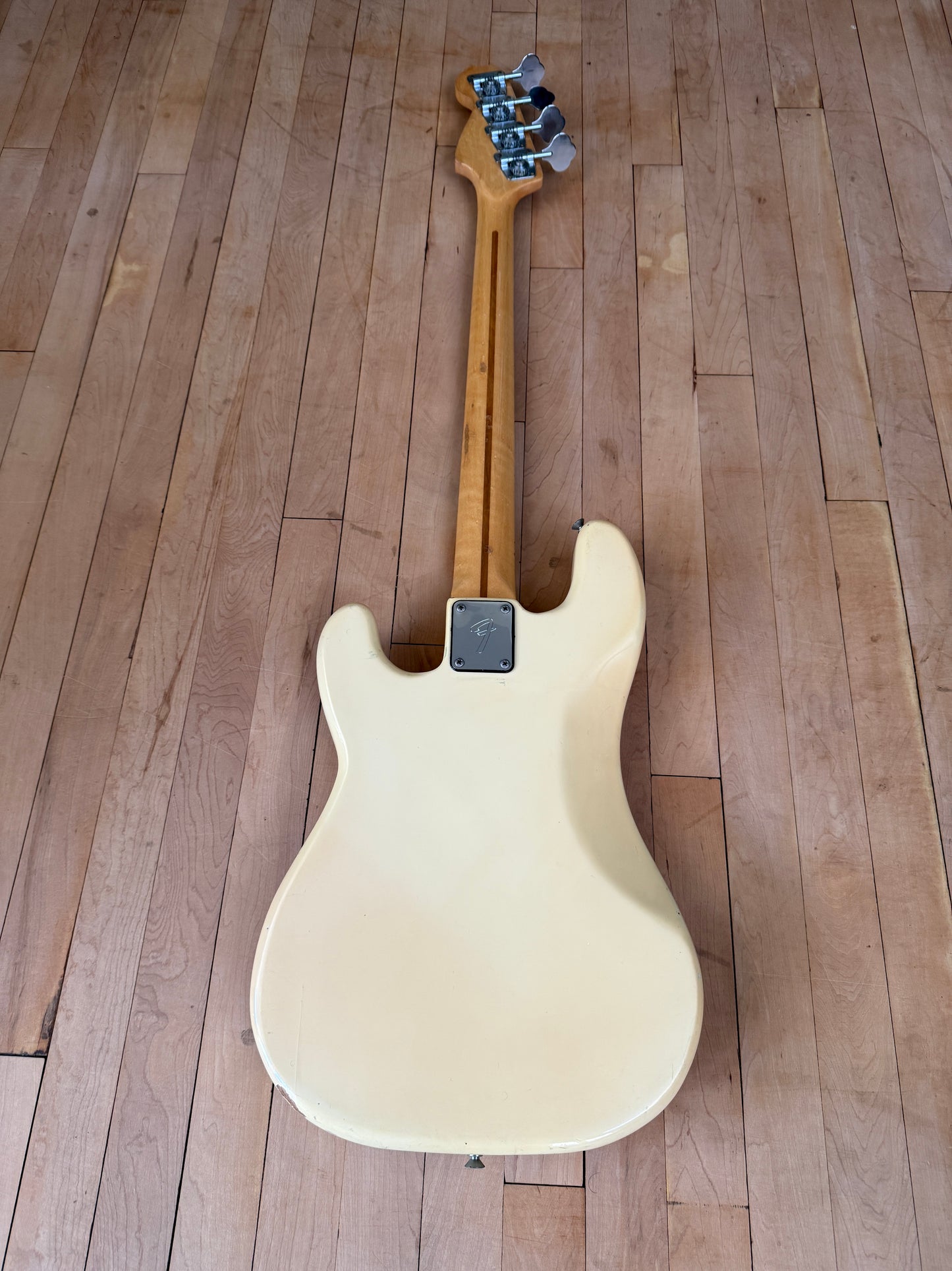 1978 Fender Precision Fretless Bass Guitar Olympic White - Vintage Bass Room
