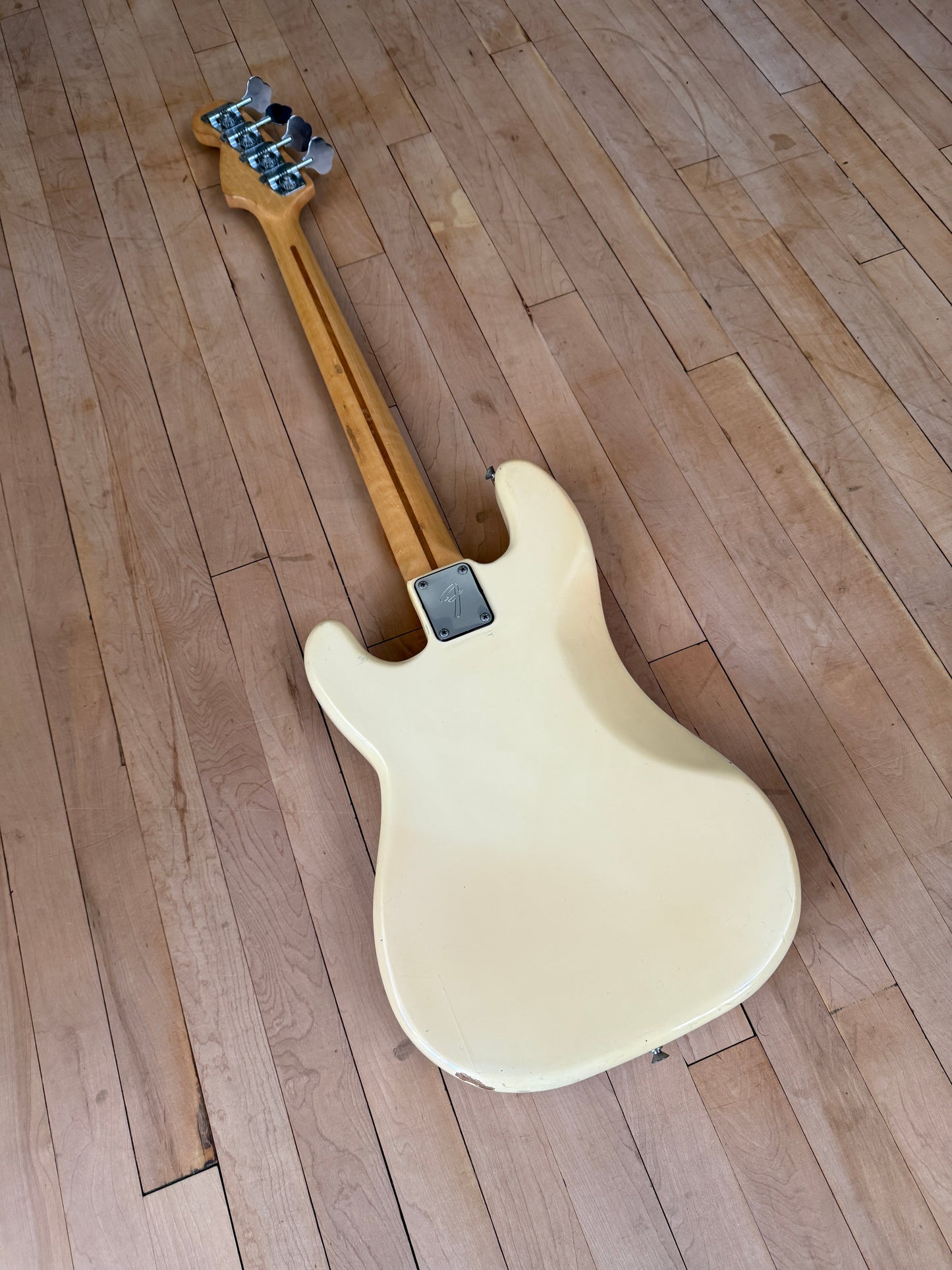 1978 Fender Precision Fretless Bass Guitar Olympic White - Vintage Bass Room