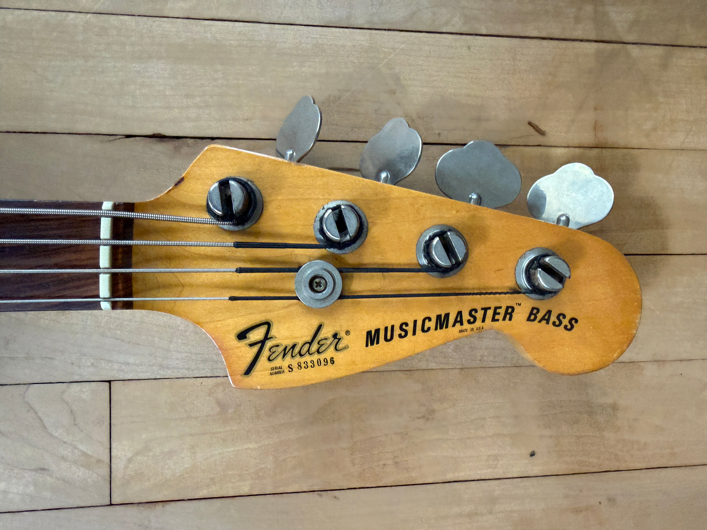 1978 Fender Musicmaster Bass Guitar Black Short Scale - Vintage Bass Room
