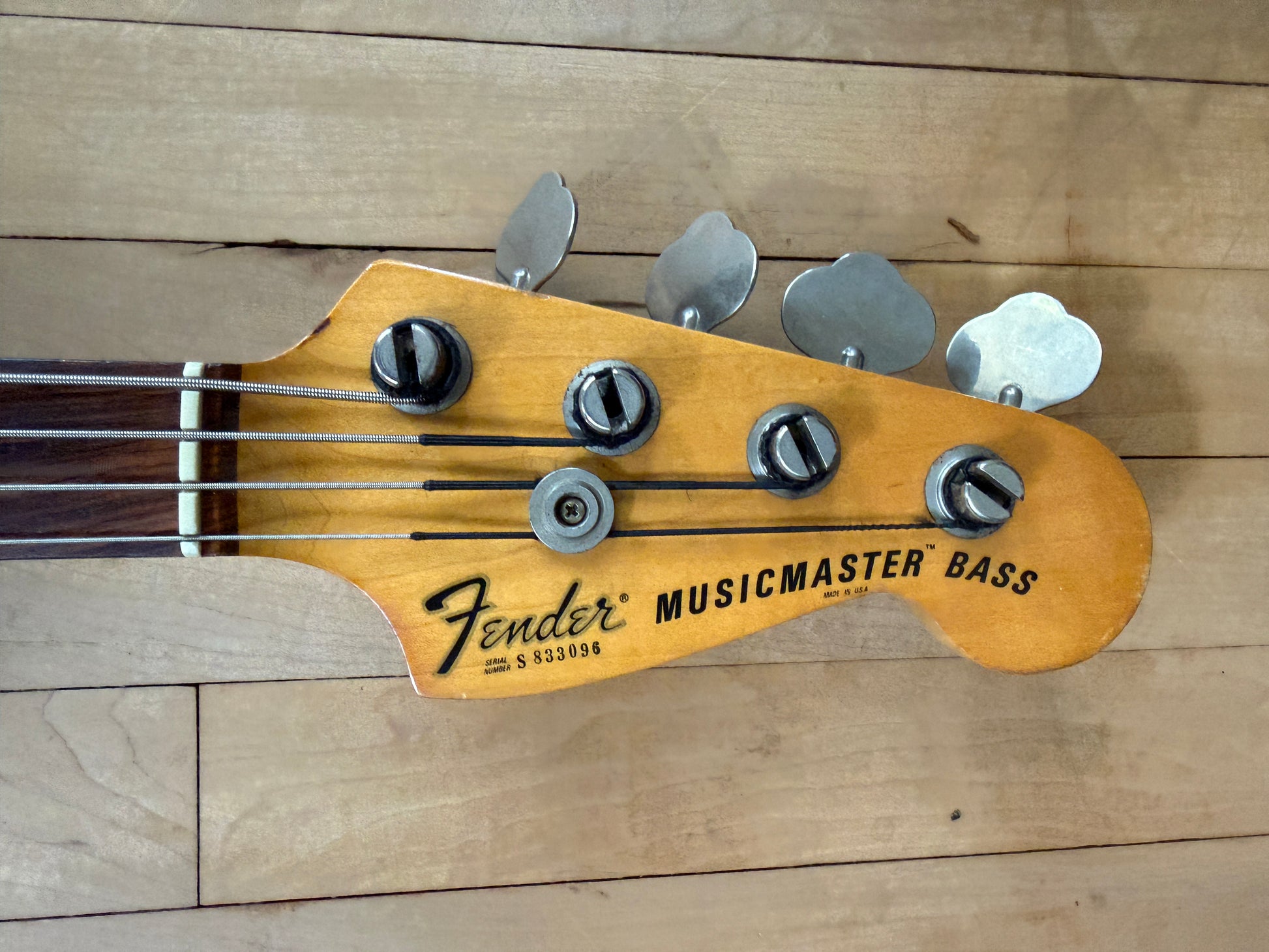 1978 Fender Musicmaster Bass Guitar Black Short Scale - Vintage Bass Room