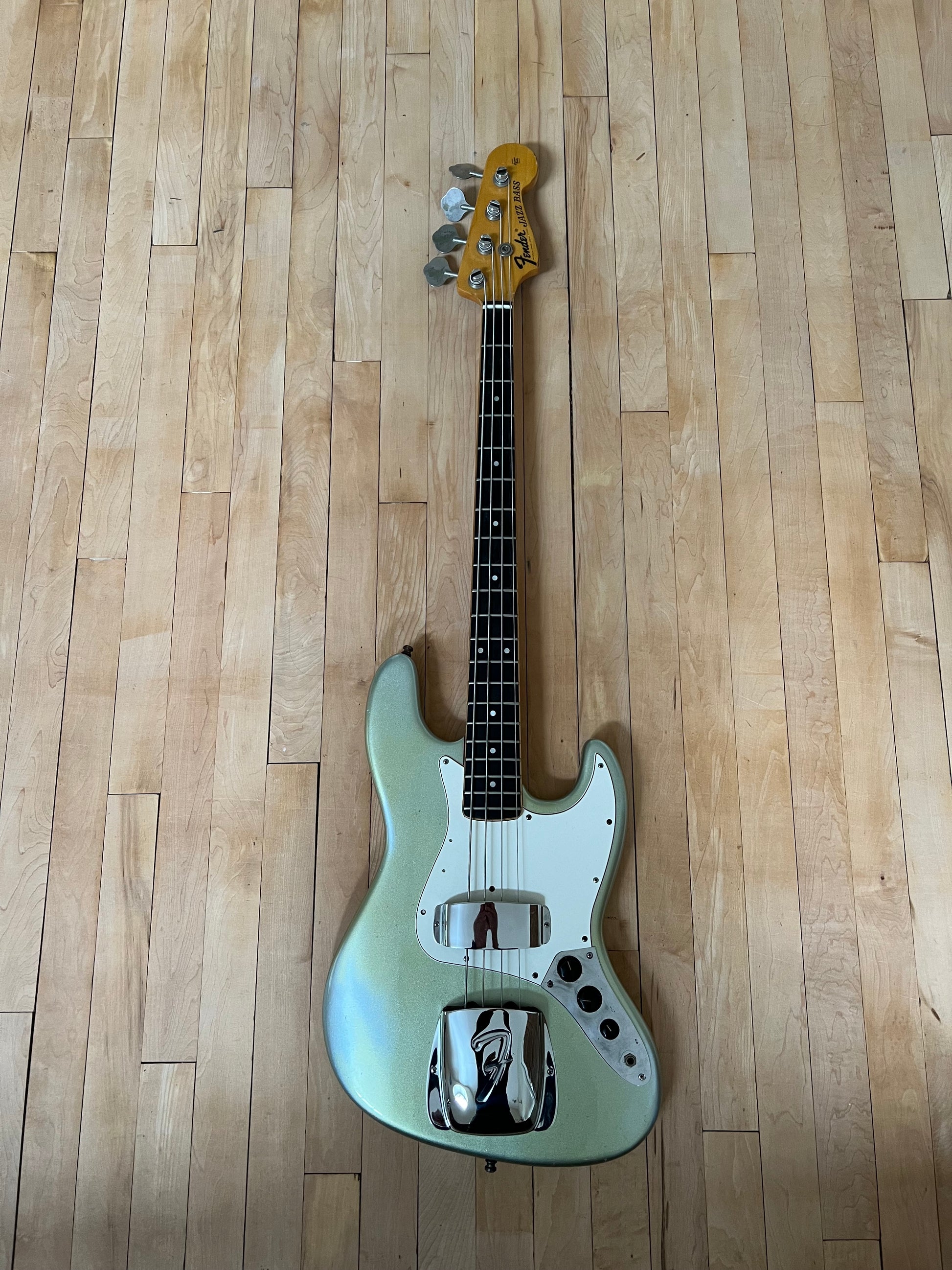 1969 Fender Jazz Firemist Silver Bass Guitar - Vintage Bass Room