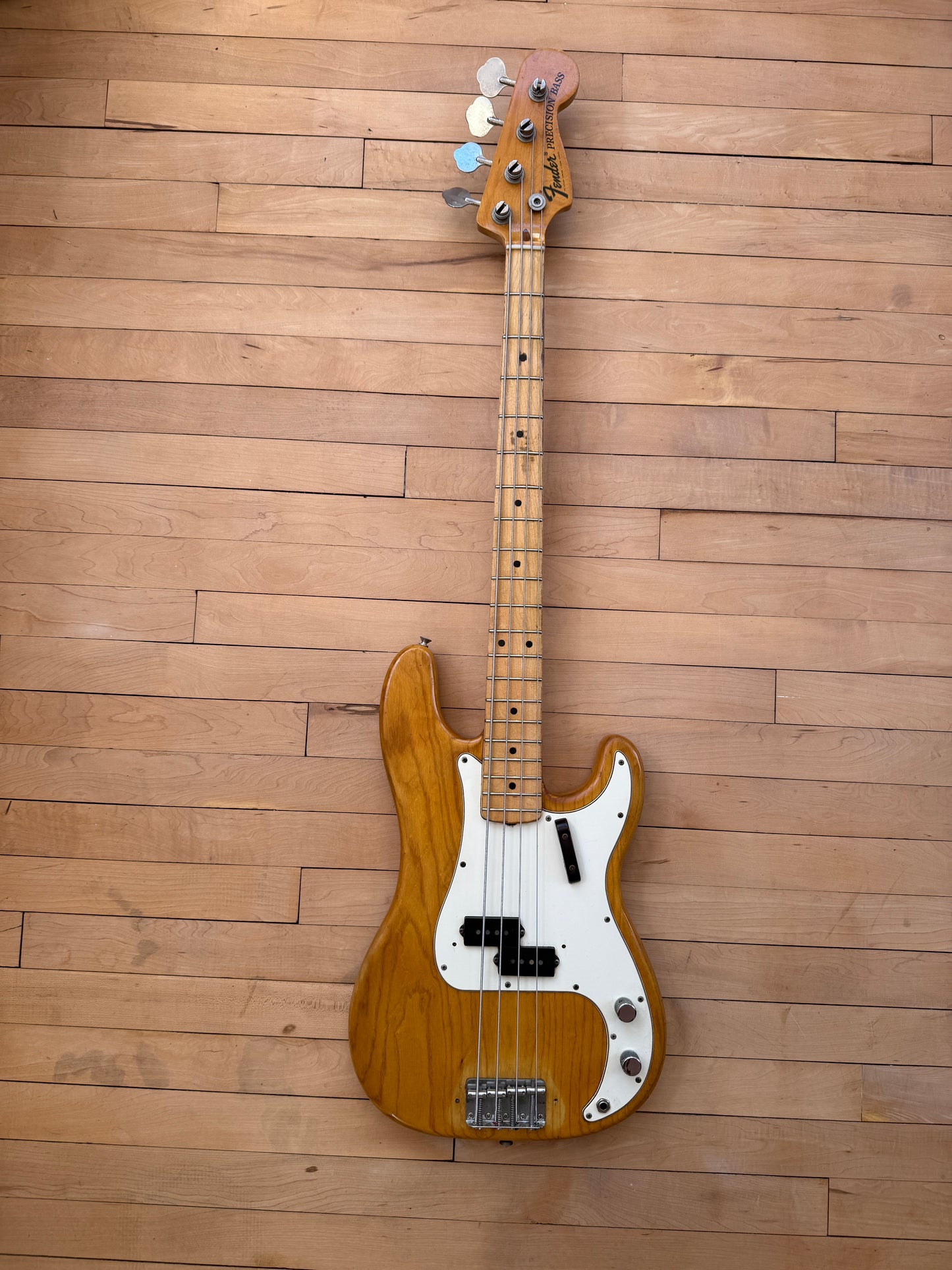 1972 Fender Precision Bass Guitar Natural Finish - Vintage Bass Room