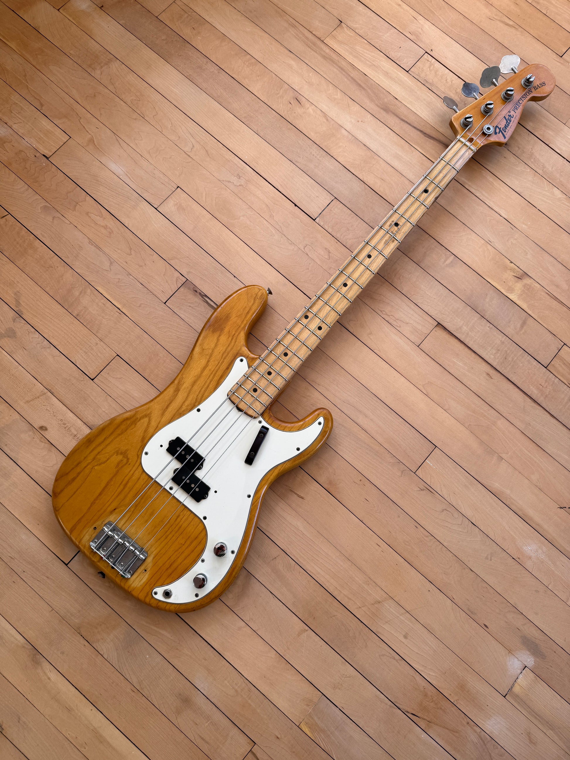 1972 Fender Precision Bass Guitar Natural Finish - Vintage Bass Room