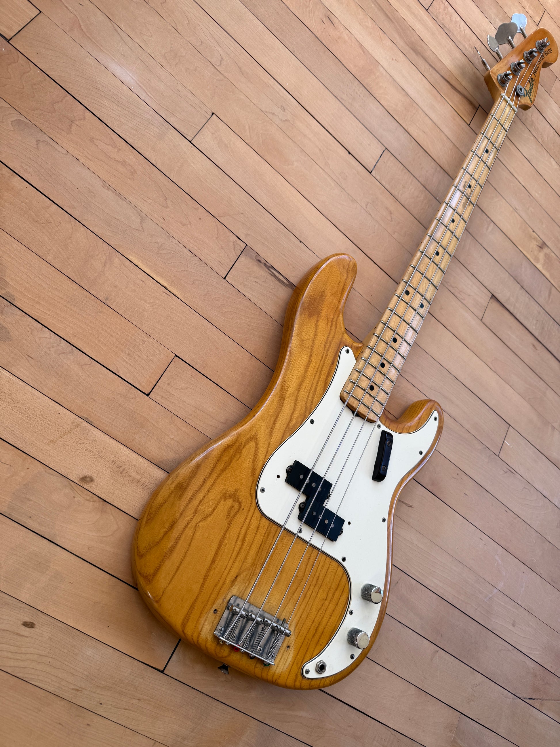 1972 Fender Precision Bass Guitar Natural Finish - Vintage Bass Room
