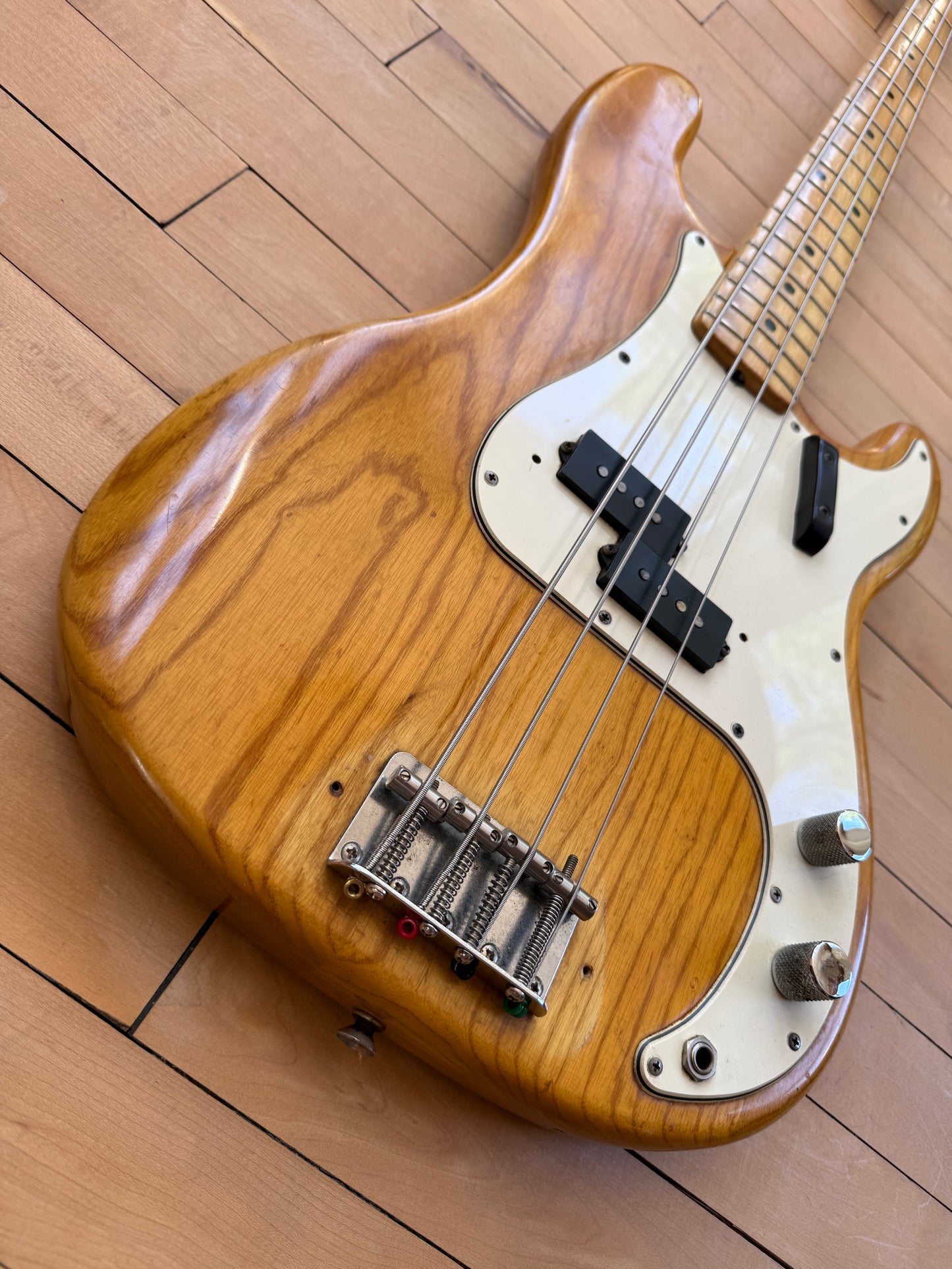 1972 Fender Precision Bass Guitar Natural Finish - Vintage Bass Room
