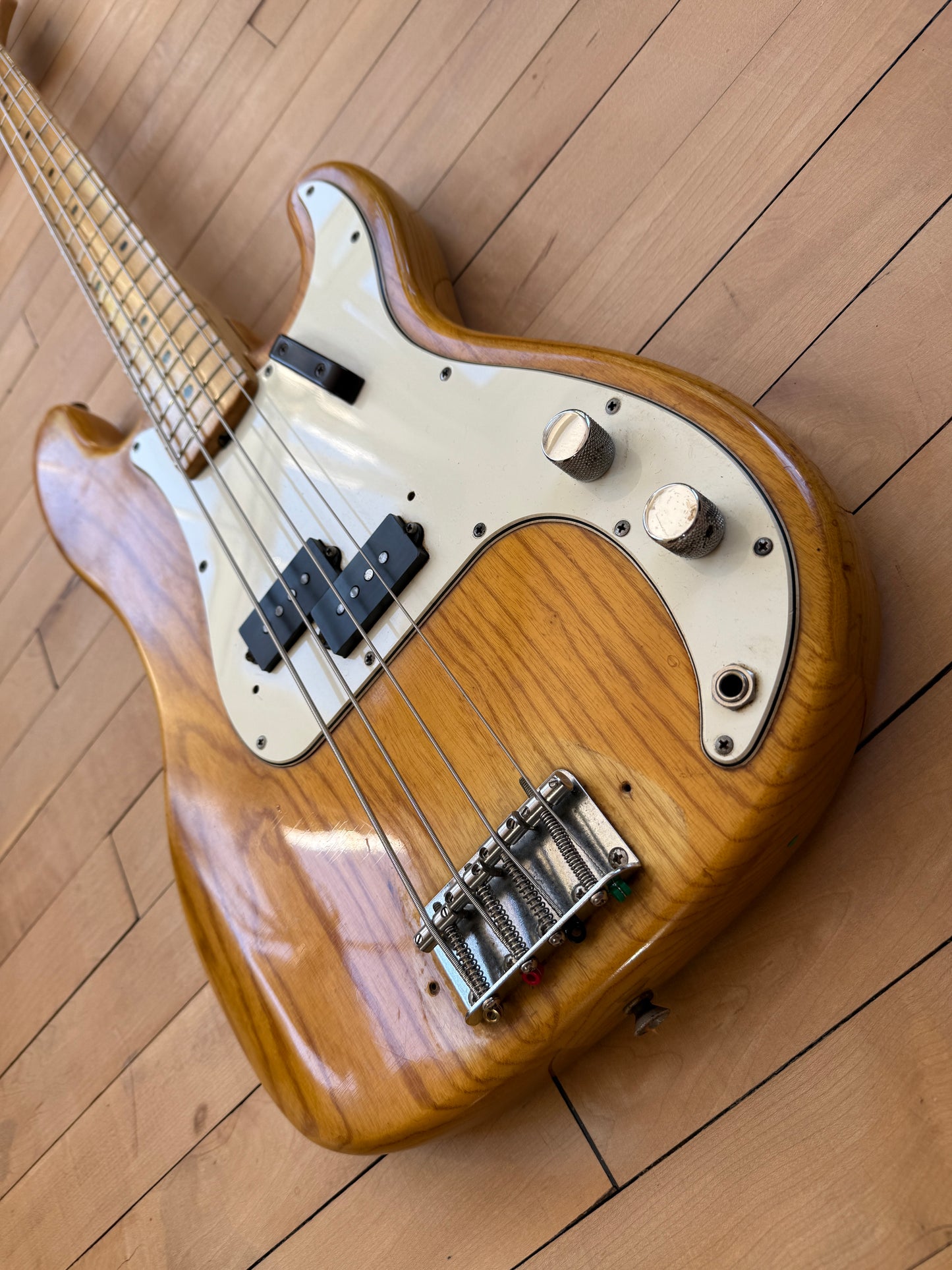1972 Fender Precision Bass Guitar Natural Finish - Vintage Bass Room