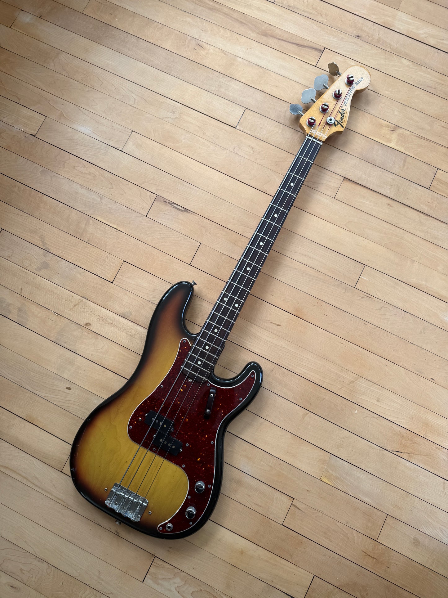 1970 Fender Precision Bass Guitar Sunburst - Vintage Bass Room