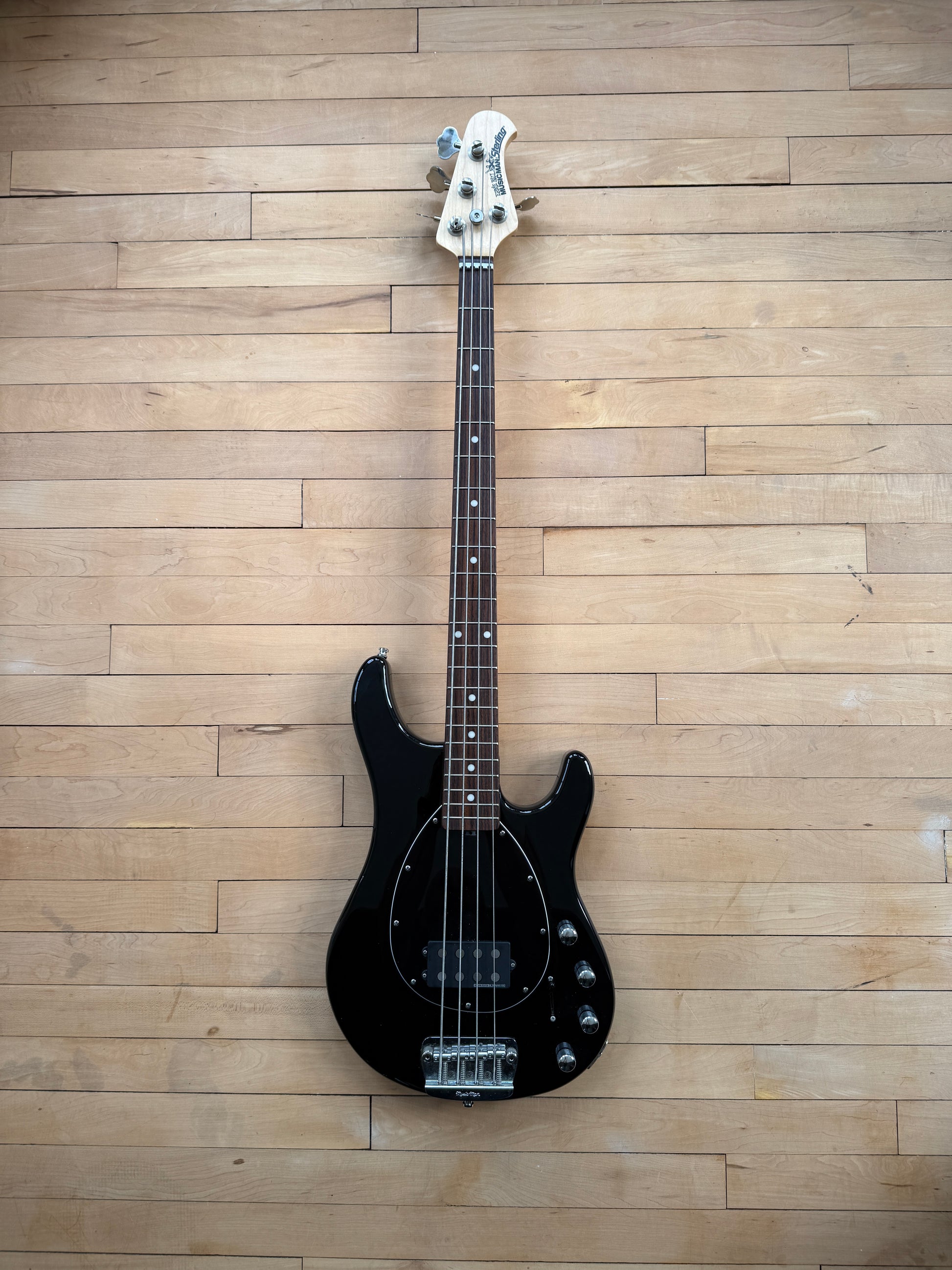 2017 USA Music Man Sterling Bass Guitar Black - Vintage Bass Room