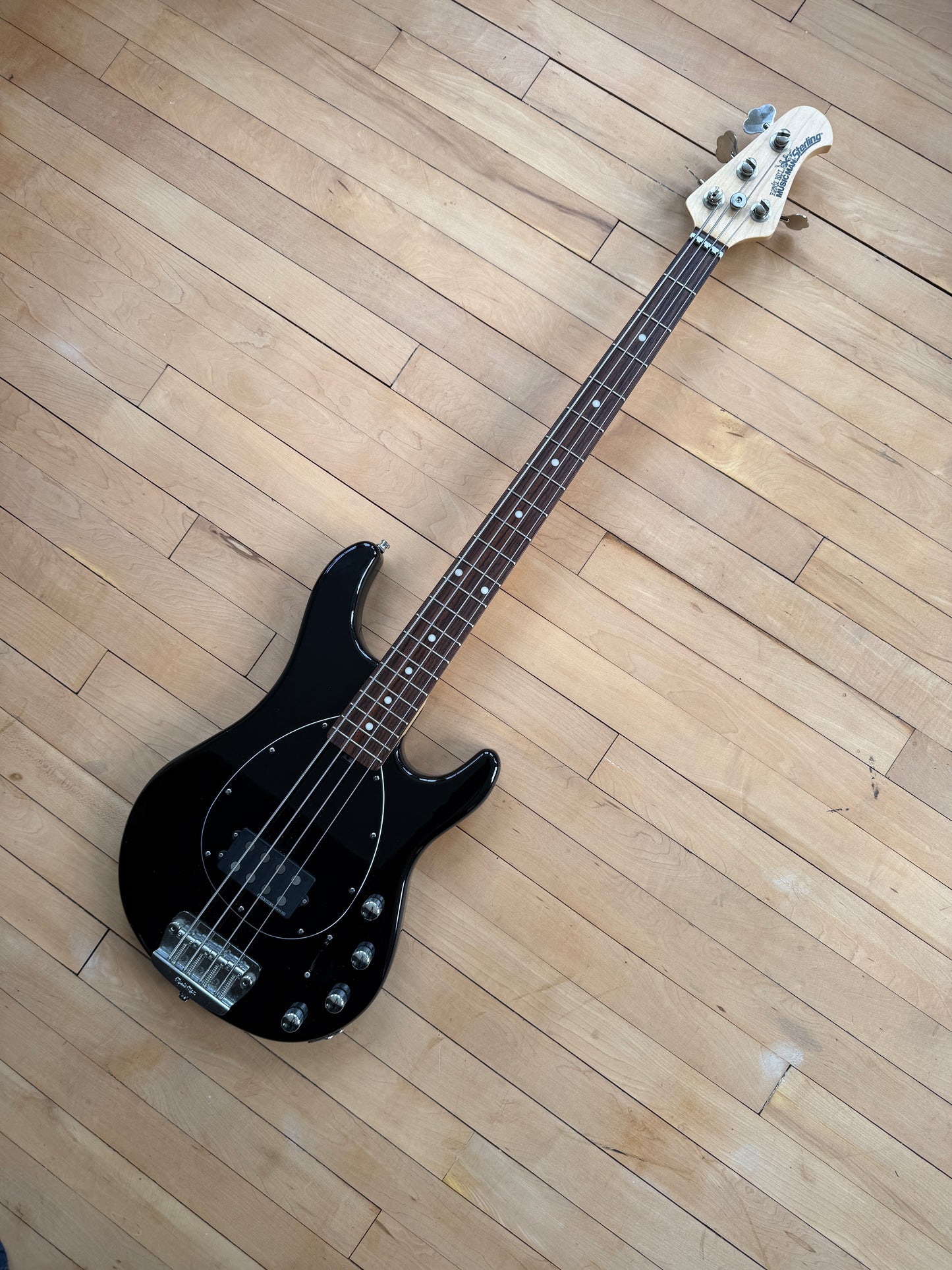 2017 USA Music Man Sterling Bass Guitar Black - Vintage Bass Room