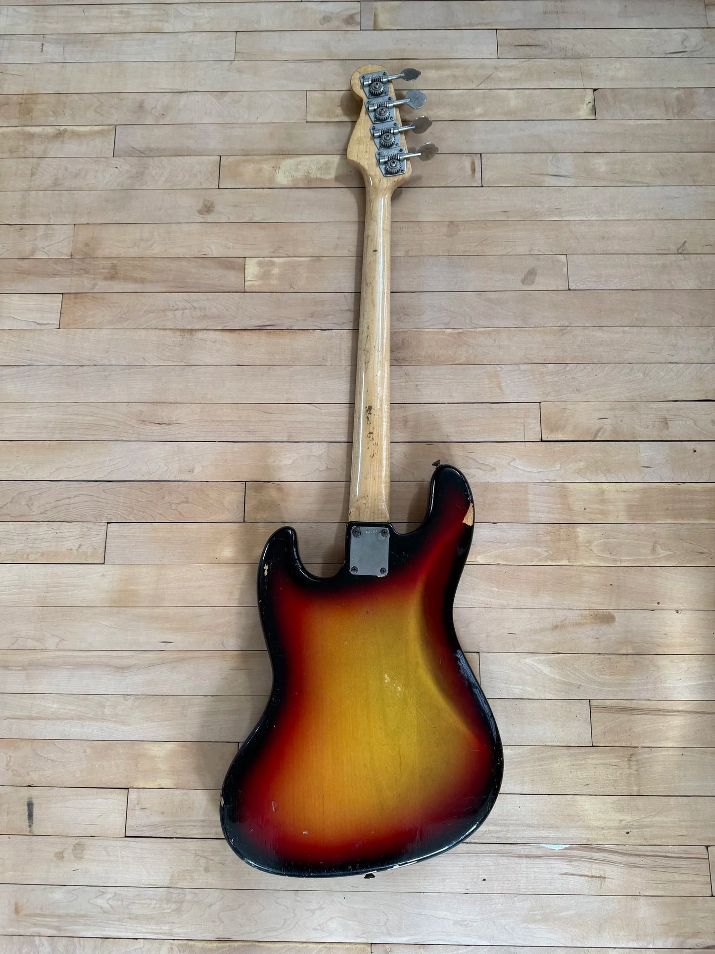 1972 Fender Jazz Bass Guitar Sunburst - Vintage Bass Room