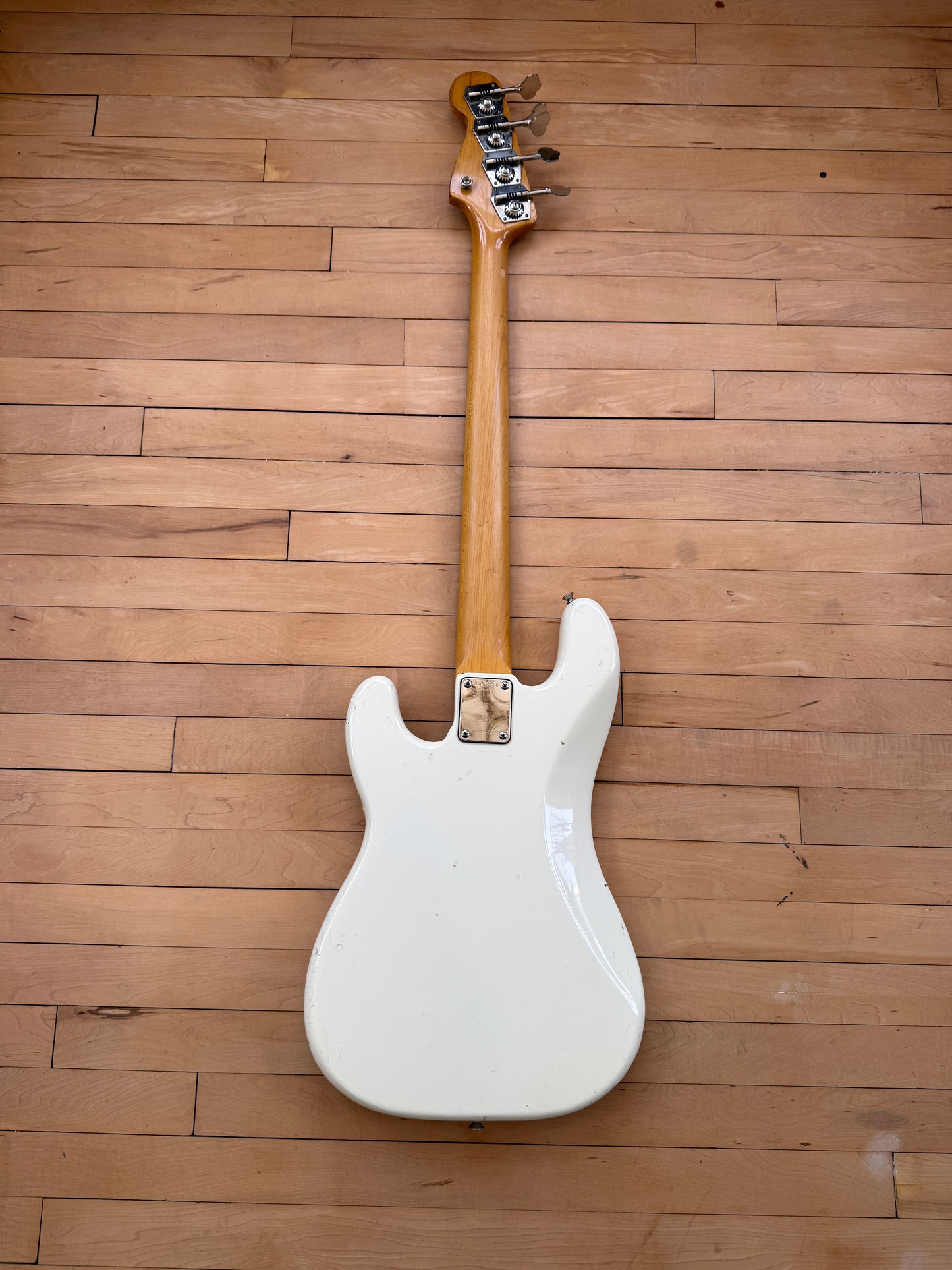 1983 Squier JV Precision Bass Guitar Olympic White - Vintage Bass Room