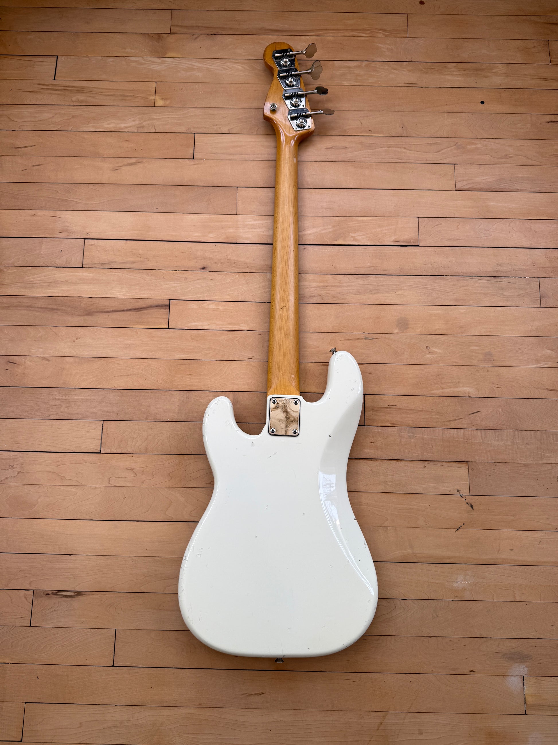 1983 Squier JV Precision Bass Guitar Olympic White - Vintage Bass Room