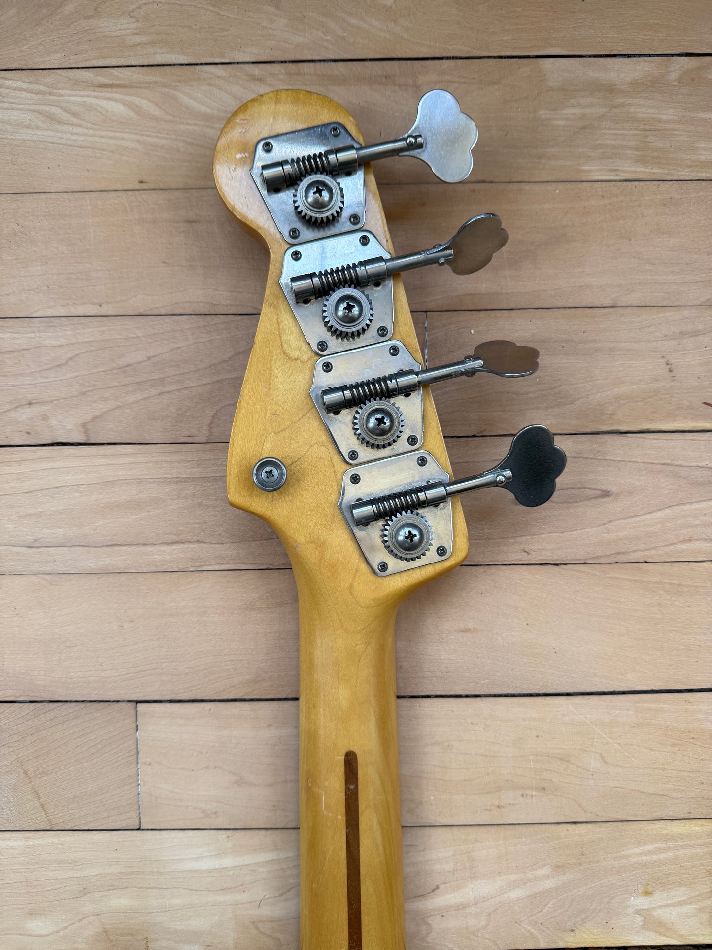 1983 JV Squier Precision Bass Guitar Sunburst - Vintage Bass Room