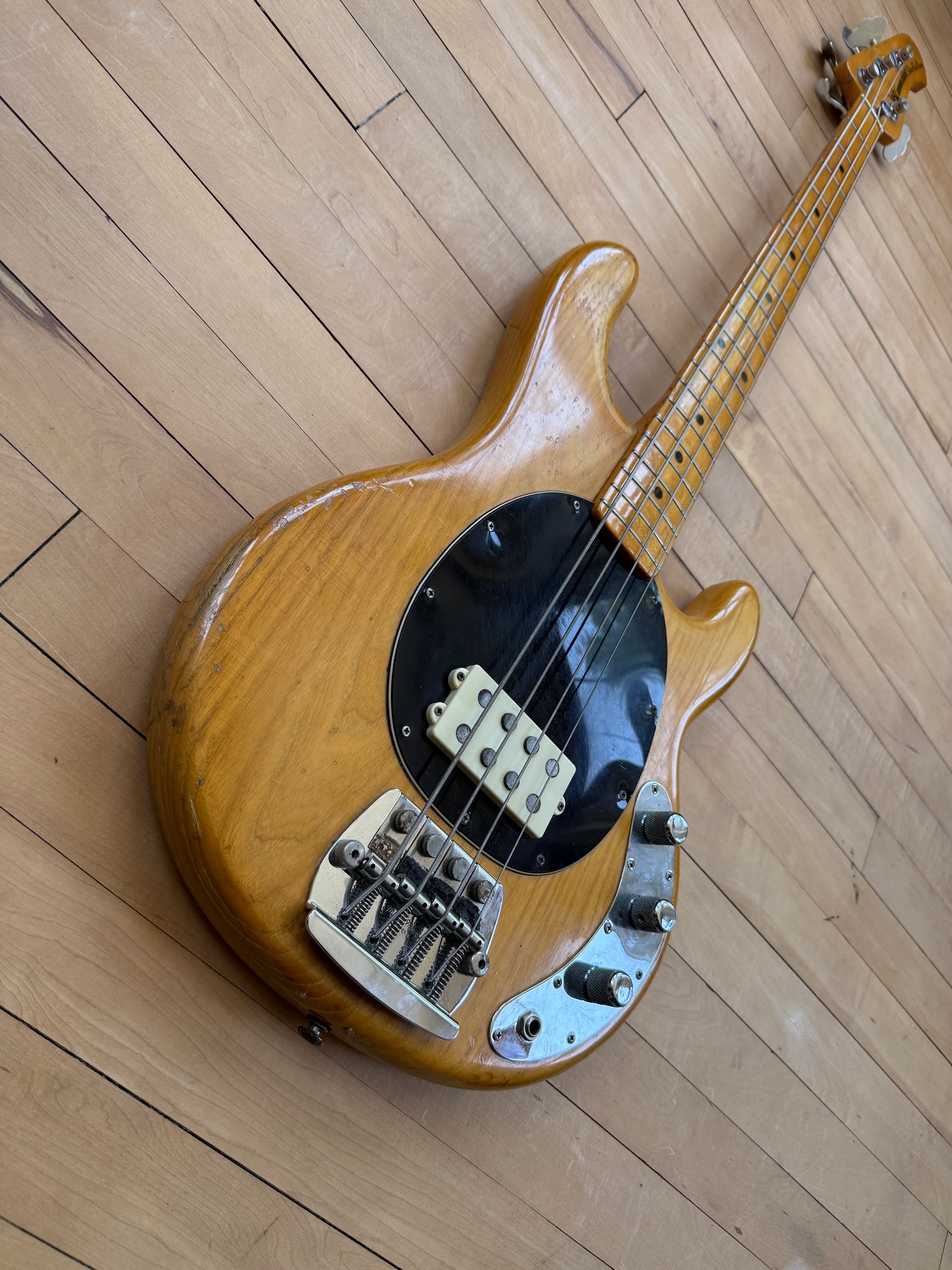 1976 Musicman Stingray Bass Guitar Natural - Vintage Bass Room