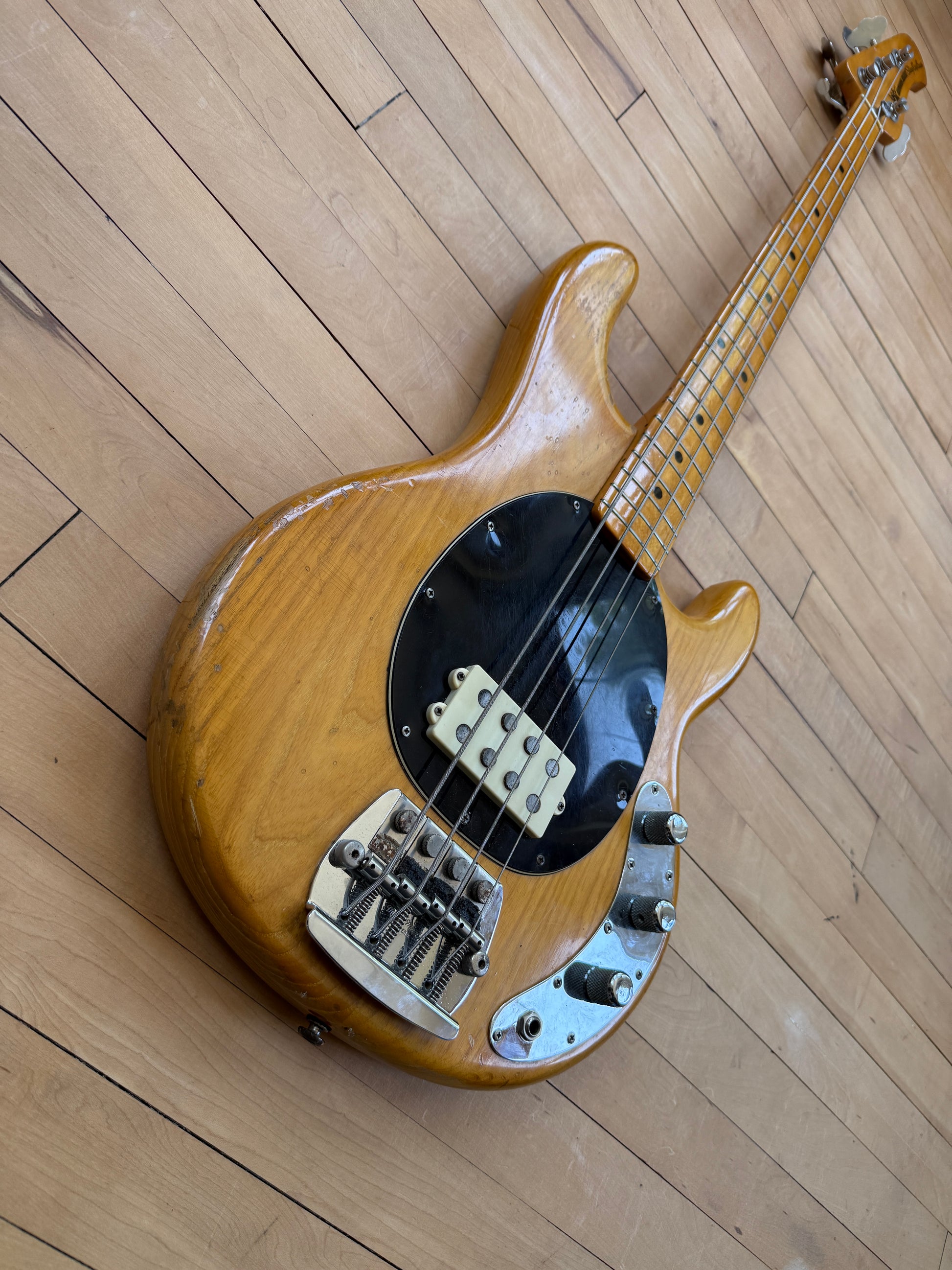 1976 Musicman Stingray Bass Guitar Natural - Vintage Bass Room