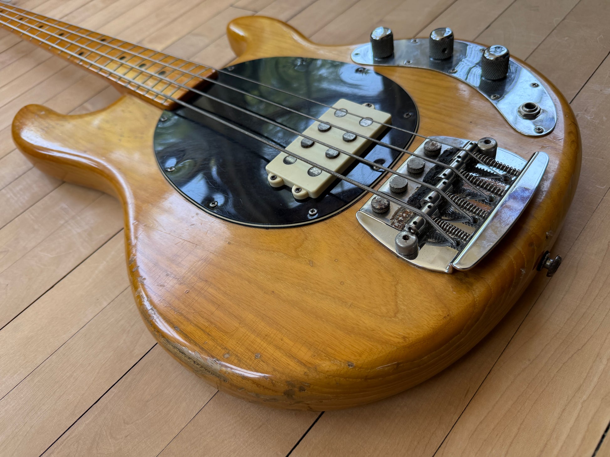 1976 Musicman Stingray Bass Guitar Natural - Vintage Bass Room