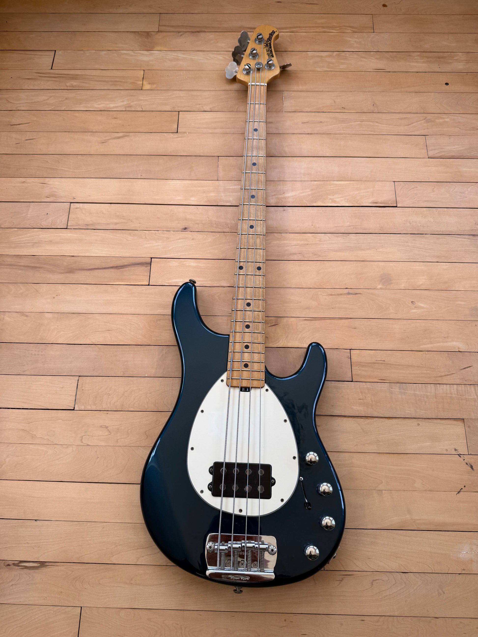 2007 Ernie Ball Sterling Bass Guitar Blue Pearl Finish. - Vintage Bass Room