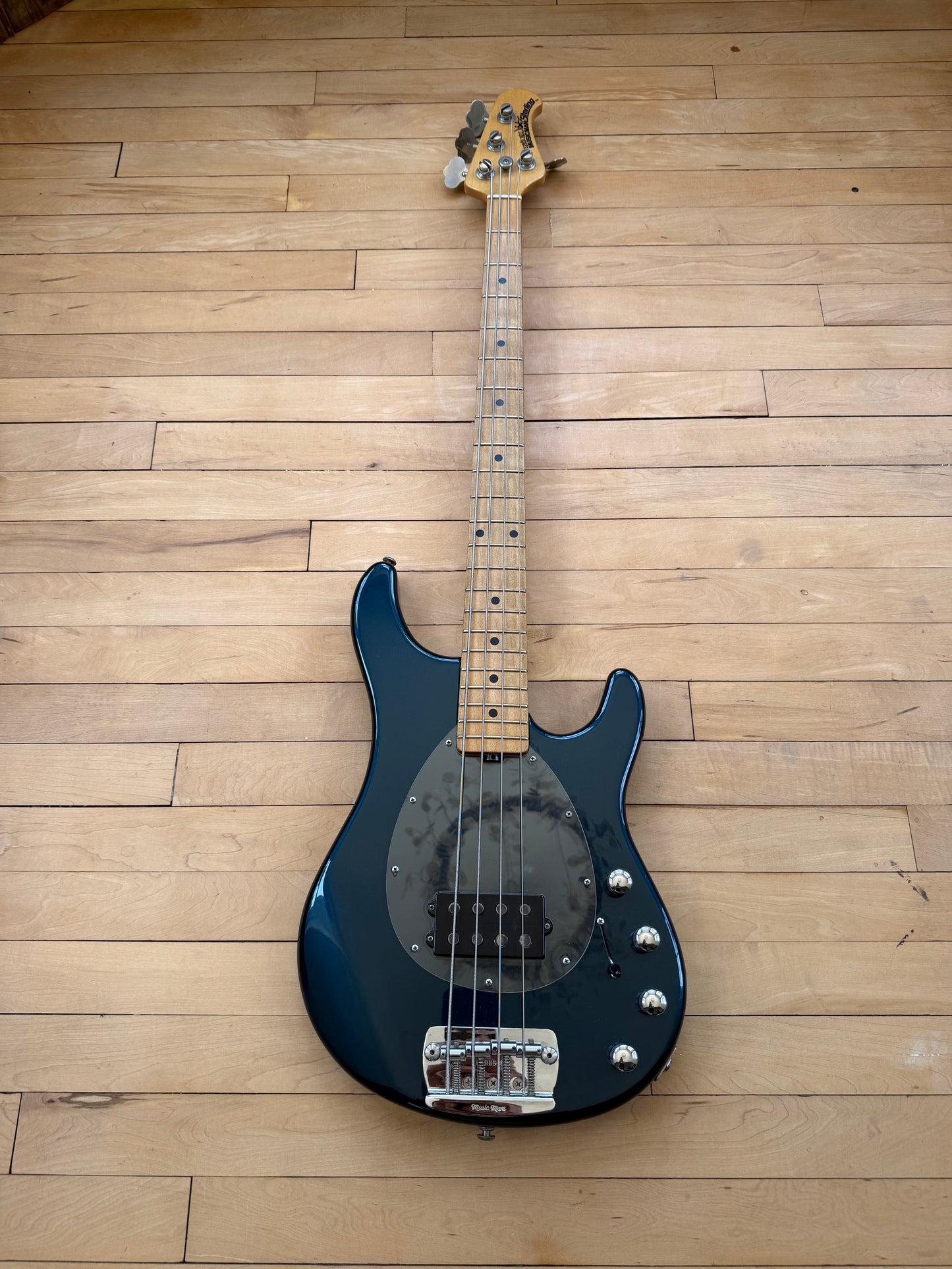 2007 Ernie Ball Sterling Bass Guitar Blue Pearl Finish. - Vintage Bass Room