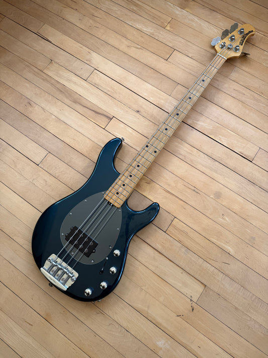 2007 Ernie Ball Sterling Bass Guitar Blue Pearl Finish. - Vintage Bass Room