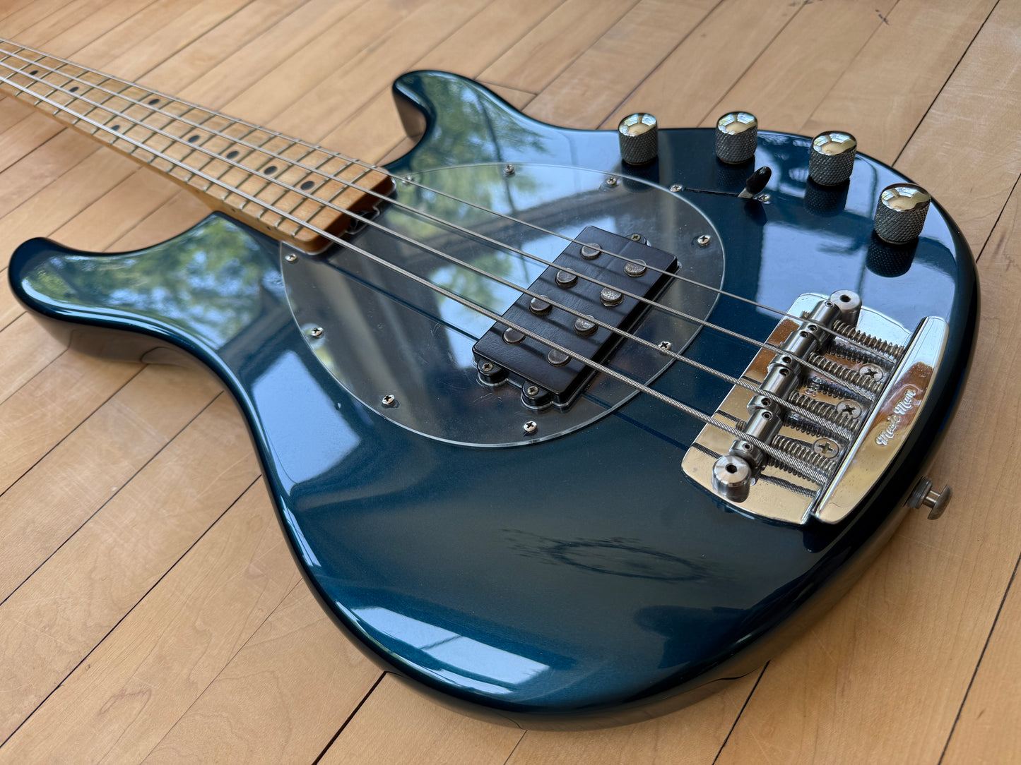 2007 Ernie Ball Sterling Bass Guitar Blue Pearl Finish. - Vintage Bass Room