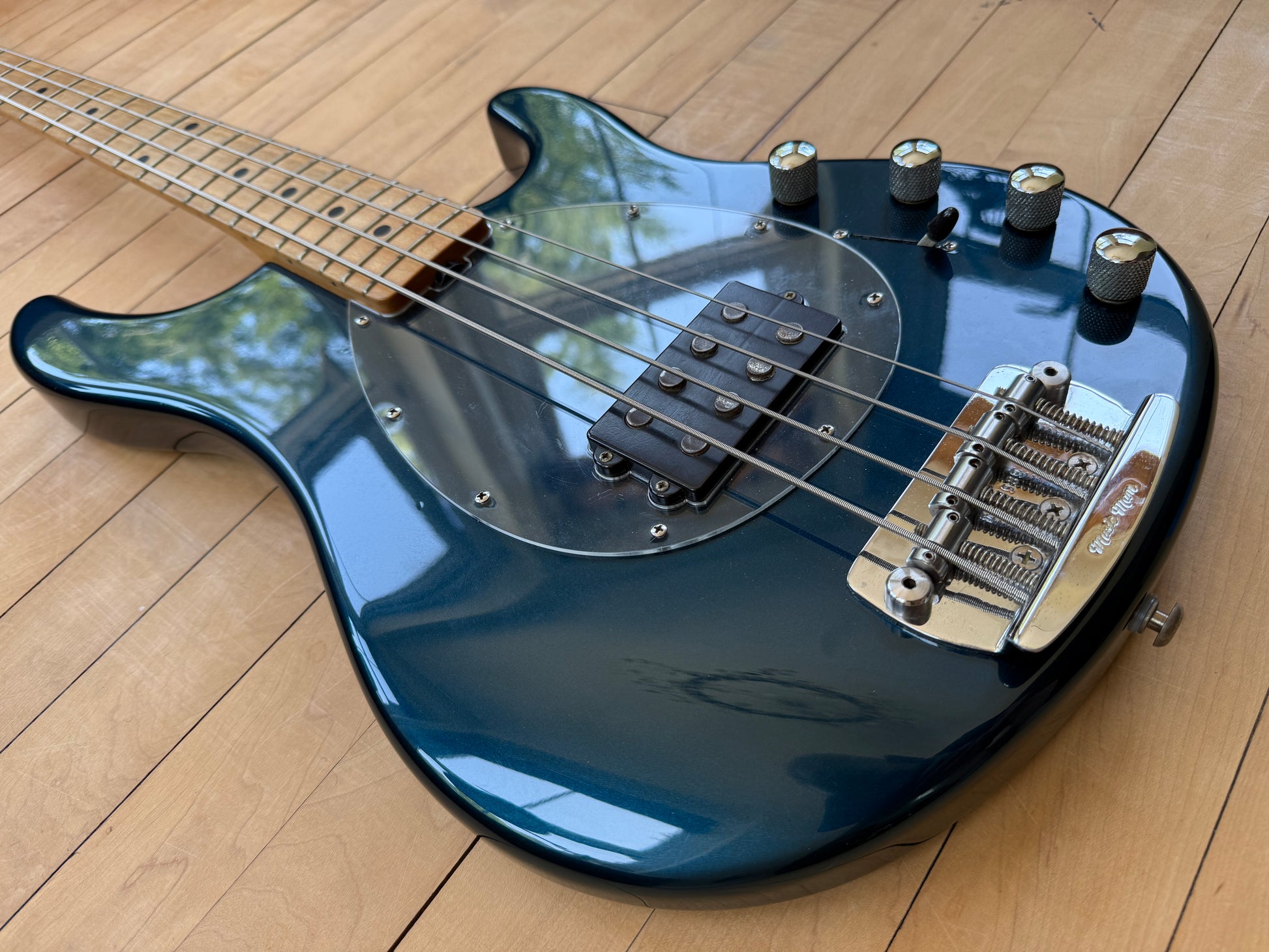 2007 Ernie Ball Sterling Bass Guitar Blue Pearl Finish. - Vintage Bass Room