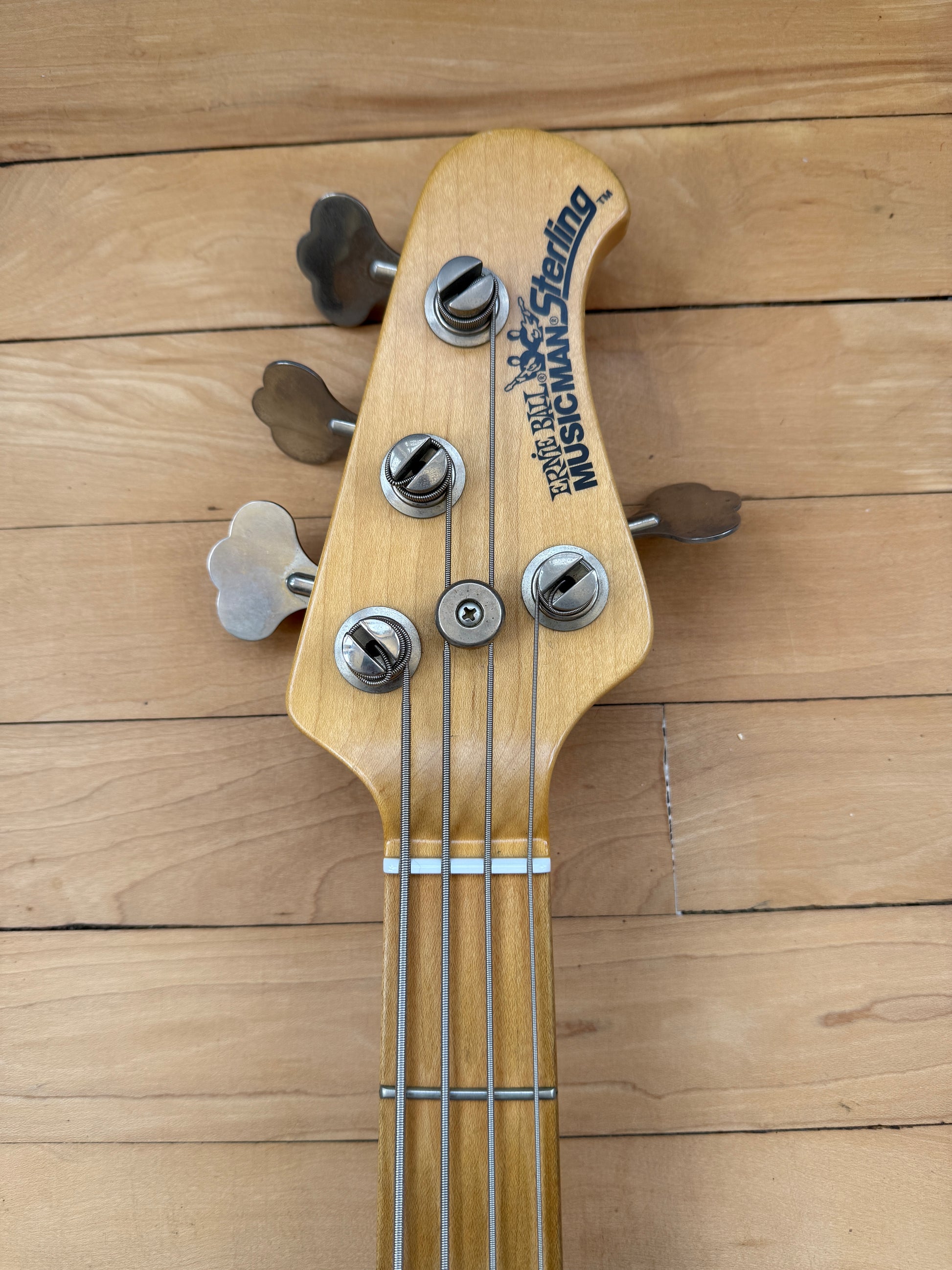 2007 Ernie Ball Sterling Bass Guitar Blue Pearl Finish. - Vintage Bass Room