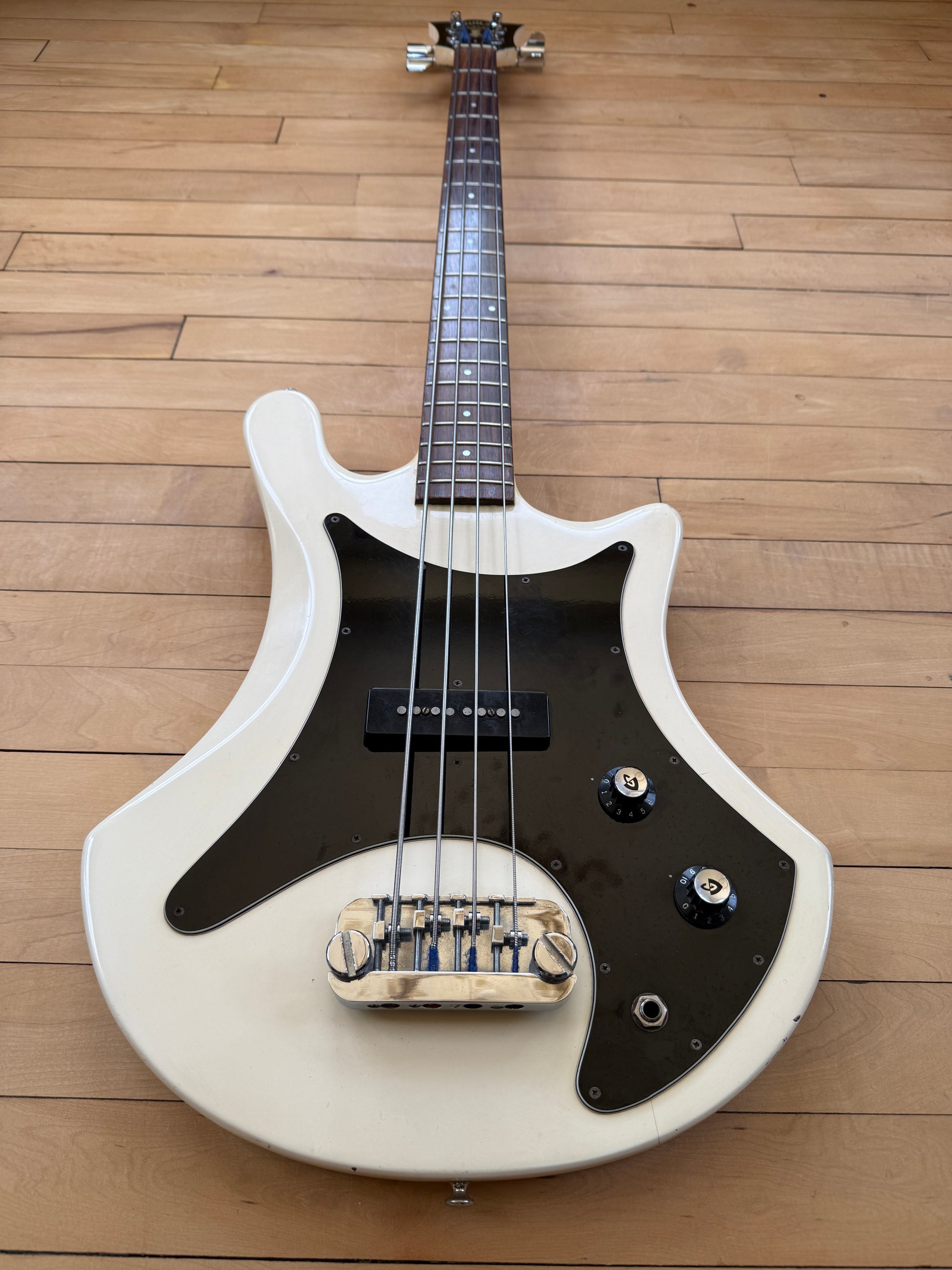 1978 Guild B301 Bass Guitar White - Vintage Bass Room