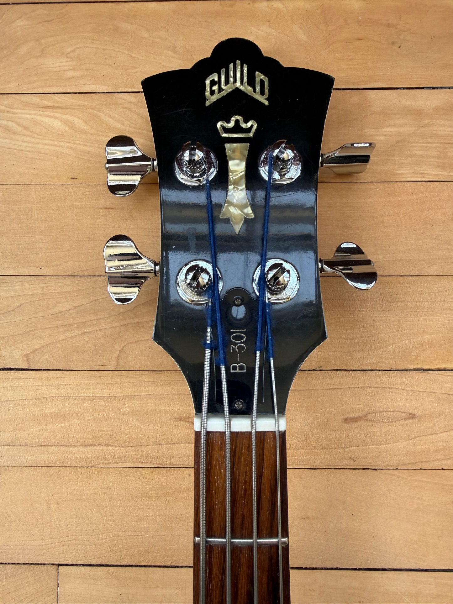 1978 Guild B301 Bass Guitar White - Vintage Bass Room