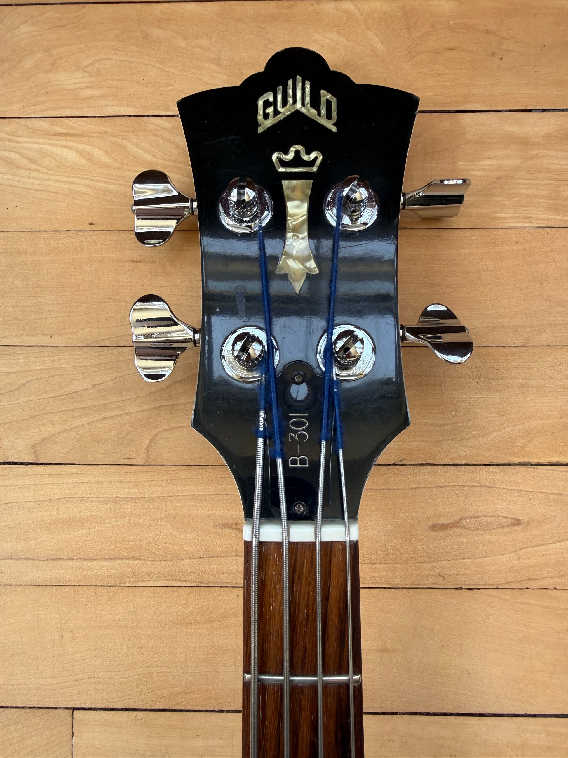 1978 Guild B301 Bass Guitar White - Vintage Bass Room