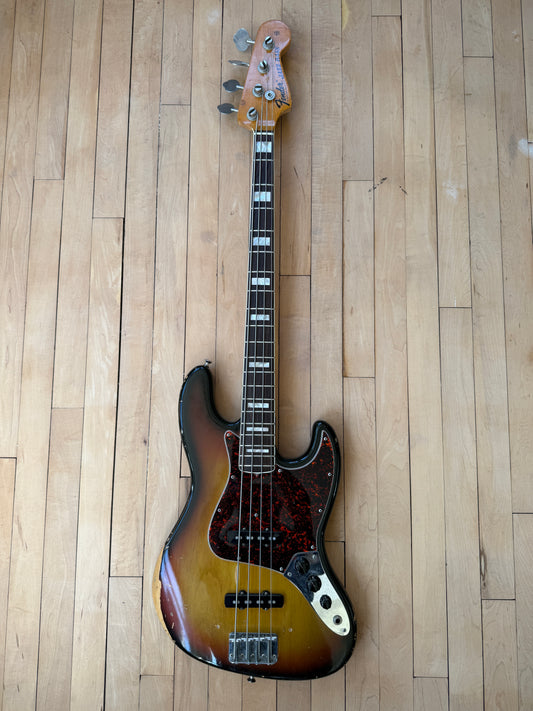 1971 Fender Jazz Bass Guitar Sunburst