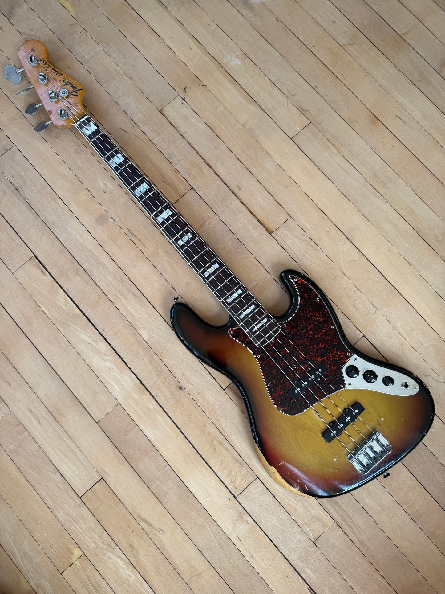 1971 Fender Jazz Bass Guitar Sunburst