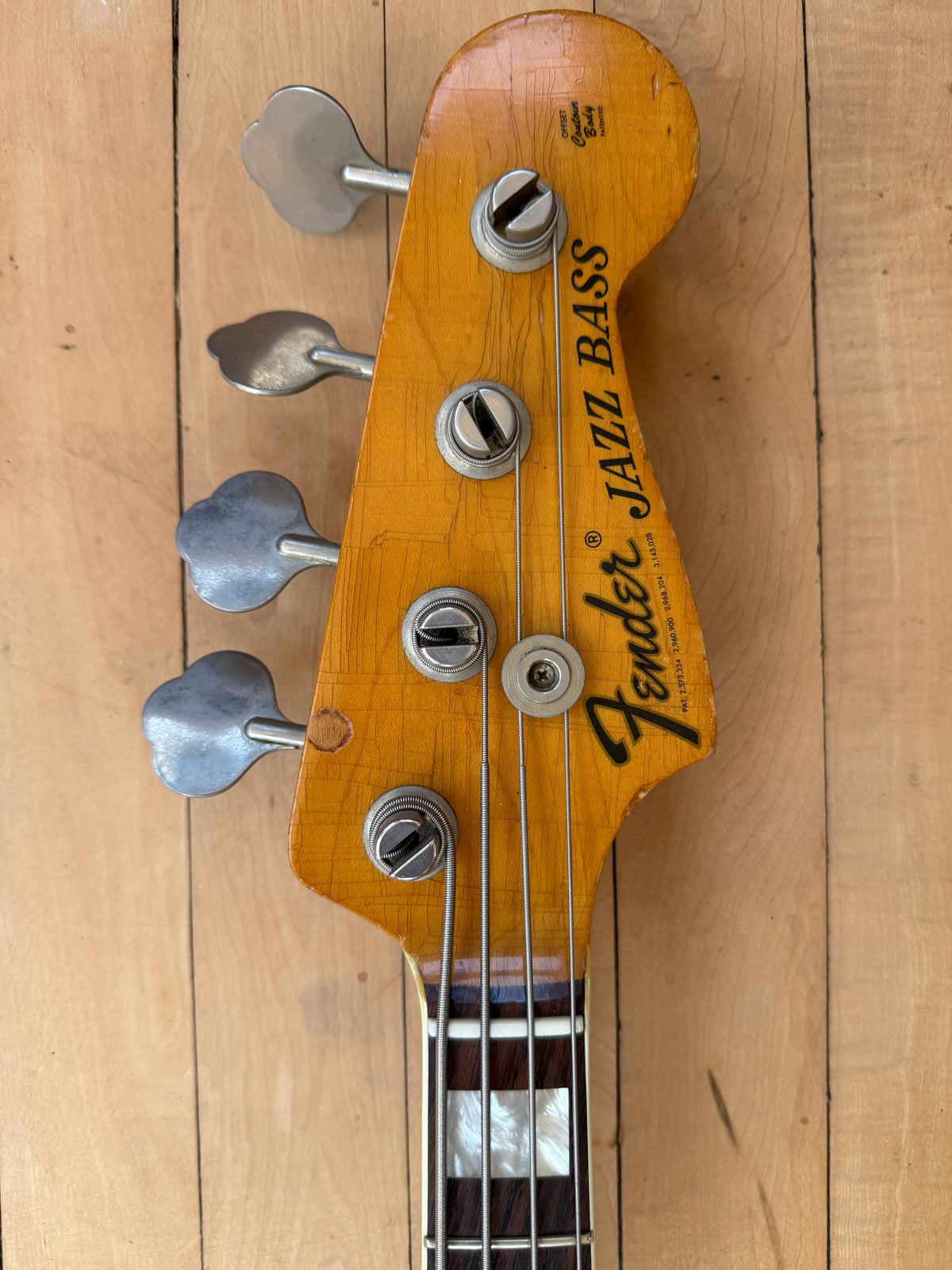 1971 Fender Jazz Bass Guitar Sunburst