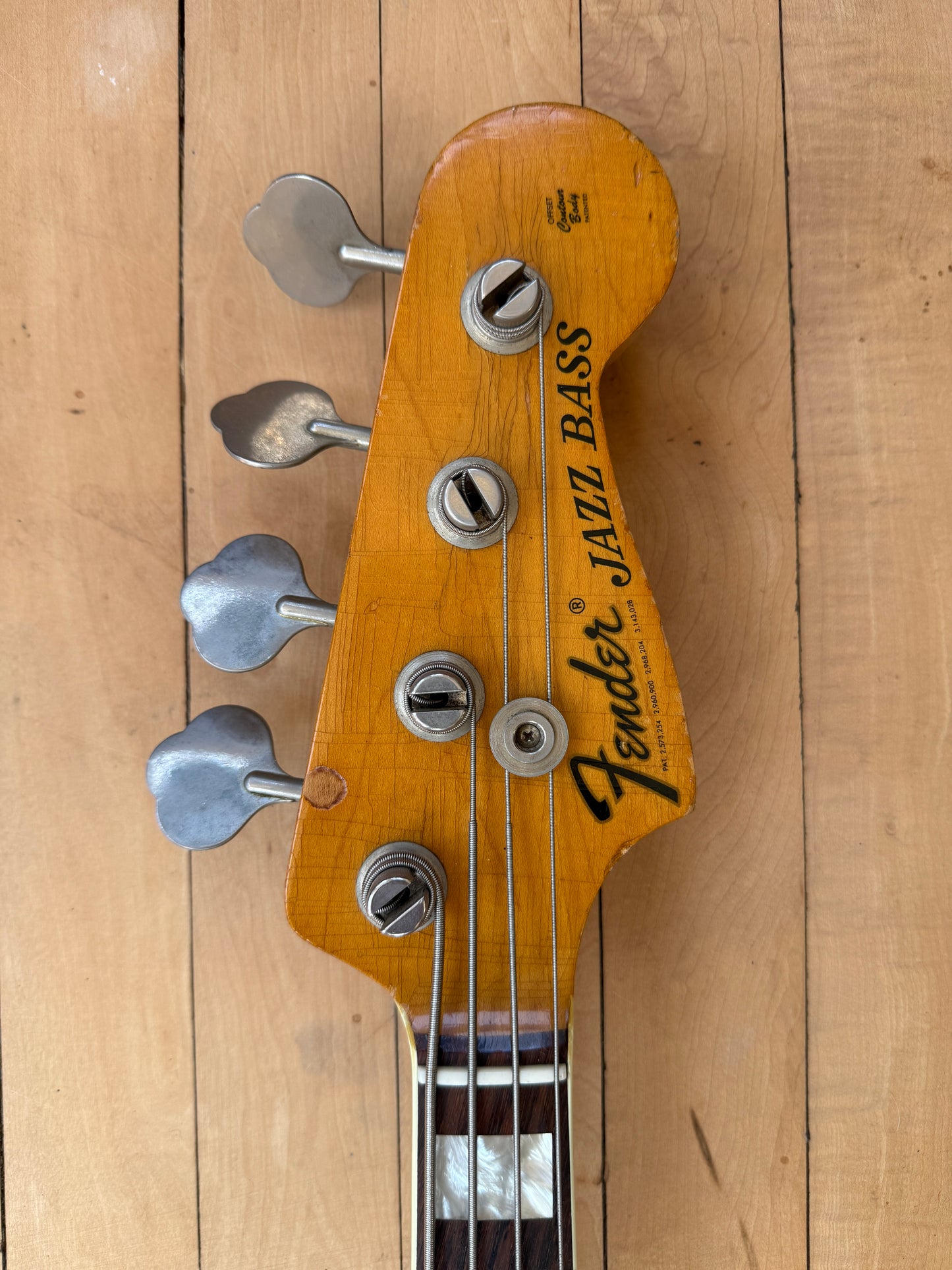 1971 Fender Jazz Bass Guitar Sunburst