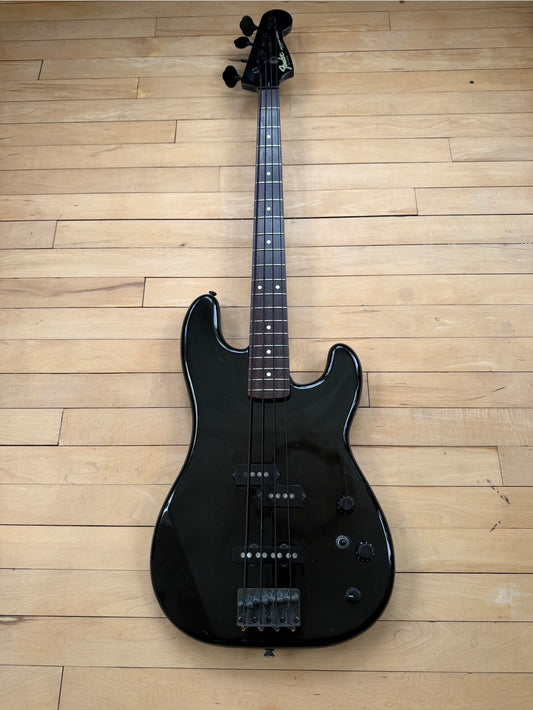 1986 Fender Jazz Bass Special Bass Guitar Ebony Black