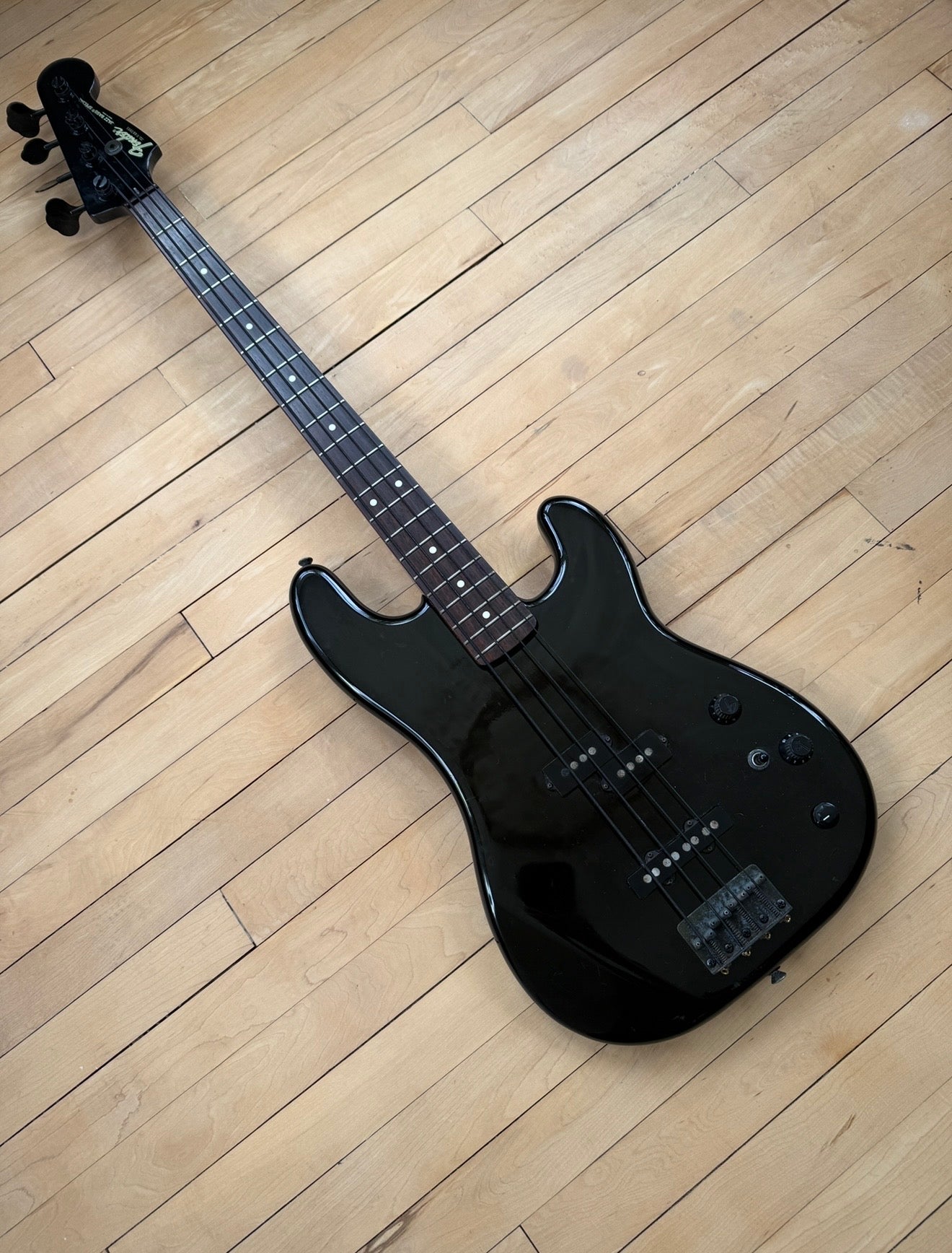 1986 Fender Jazz Bass Special Bass Guitar Ebony Black