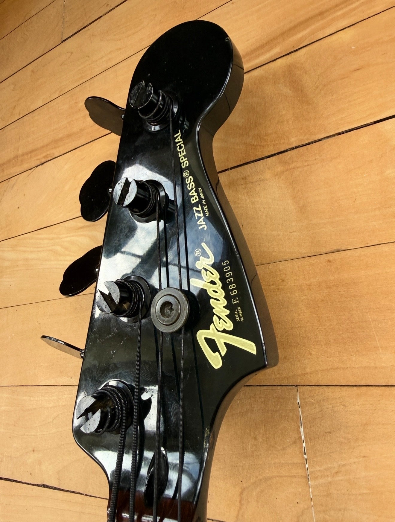 1986 Fender Jazz Bass Special Bass Guitar Ebony Black