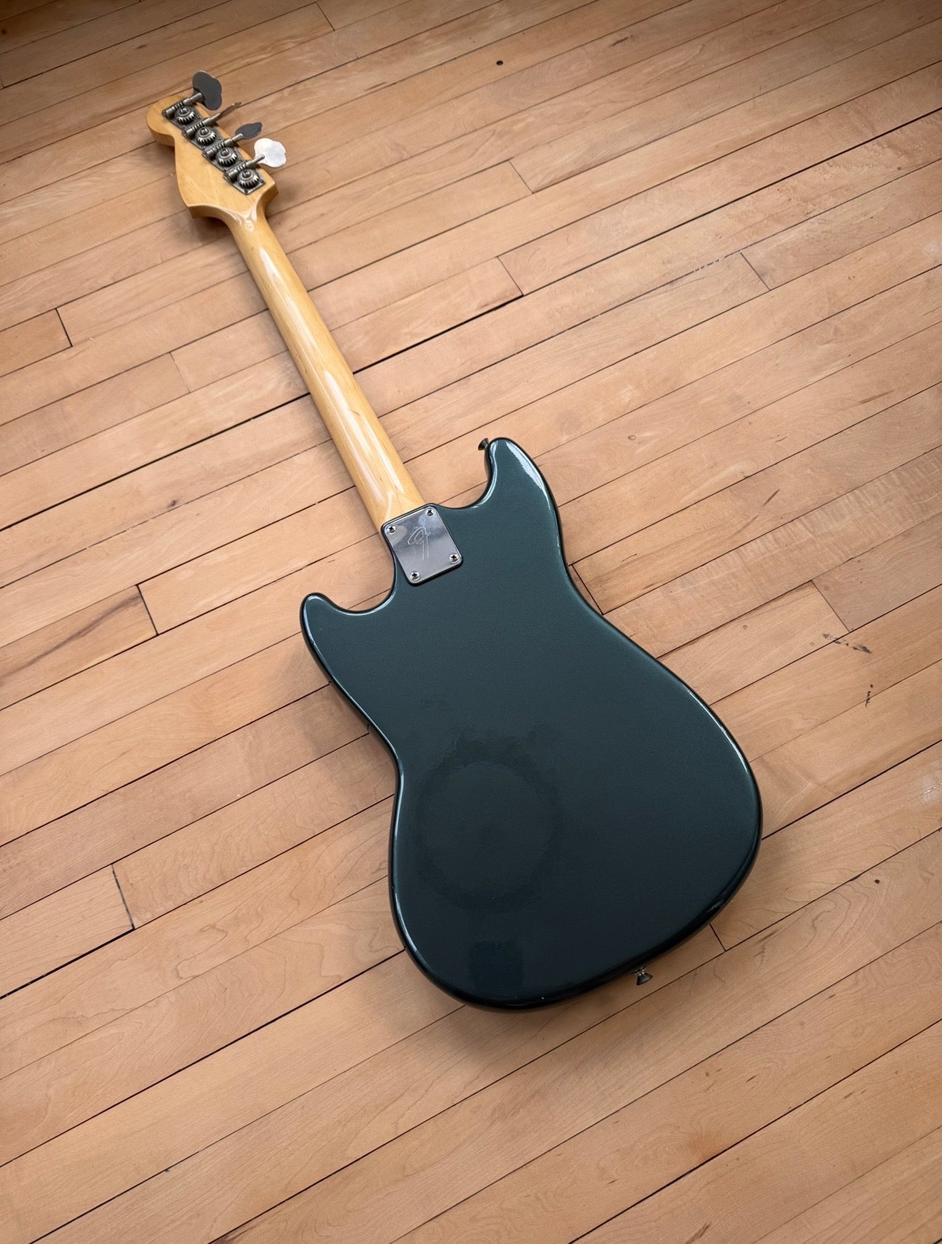 1978 Fender Musicmaster Bass Guitar Green Refinish