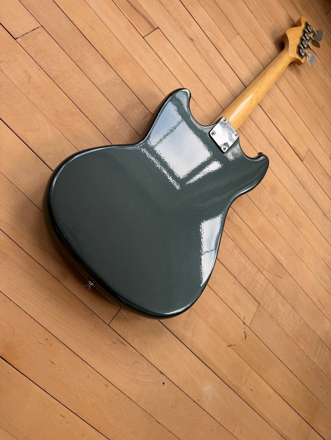 1978 Fender Musicmaster Bass Guitar Green Refinish