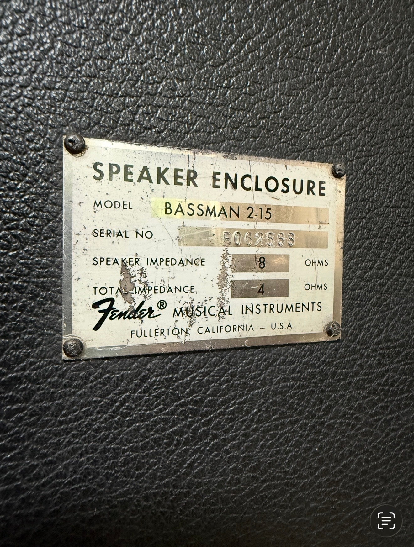 Fender Bassman 2x15 Bass Cabinet